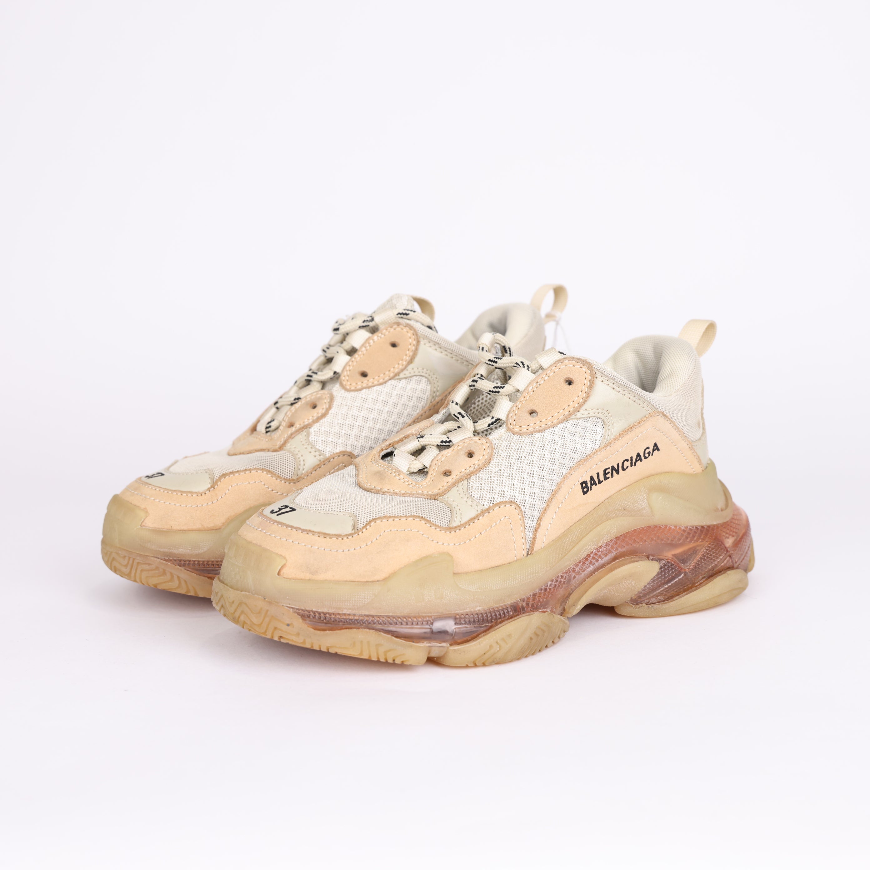 PRE OWNED- Balenciaga Triple S mesh sneakers SIZE EU37/ UK4