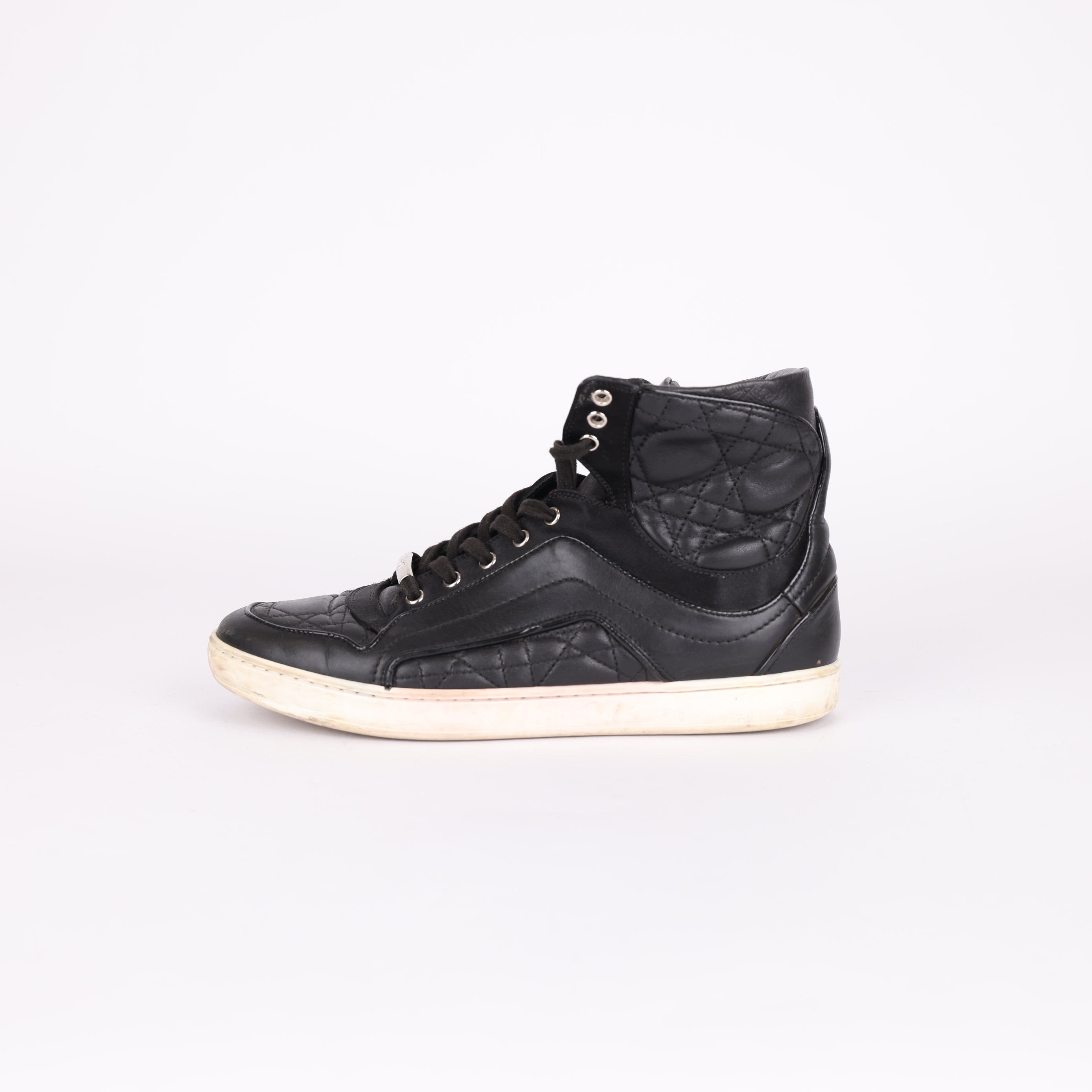 PRE OWNED- Christian Dior Cannage High Top Shoes Sneakers EU 35.5/ UK2.5