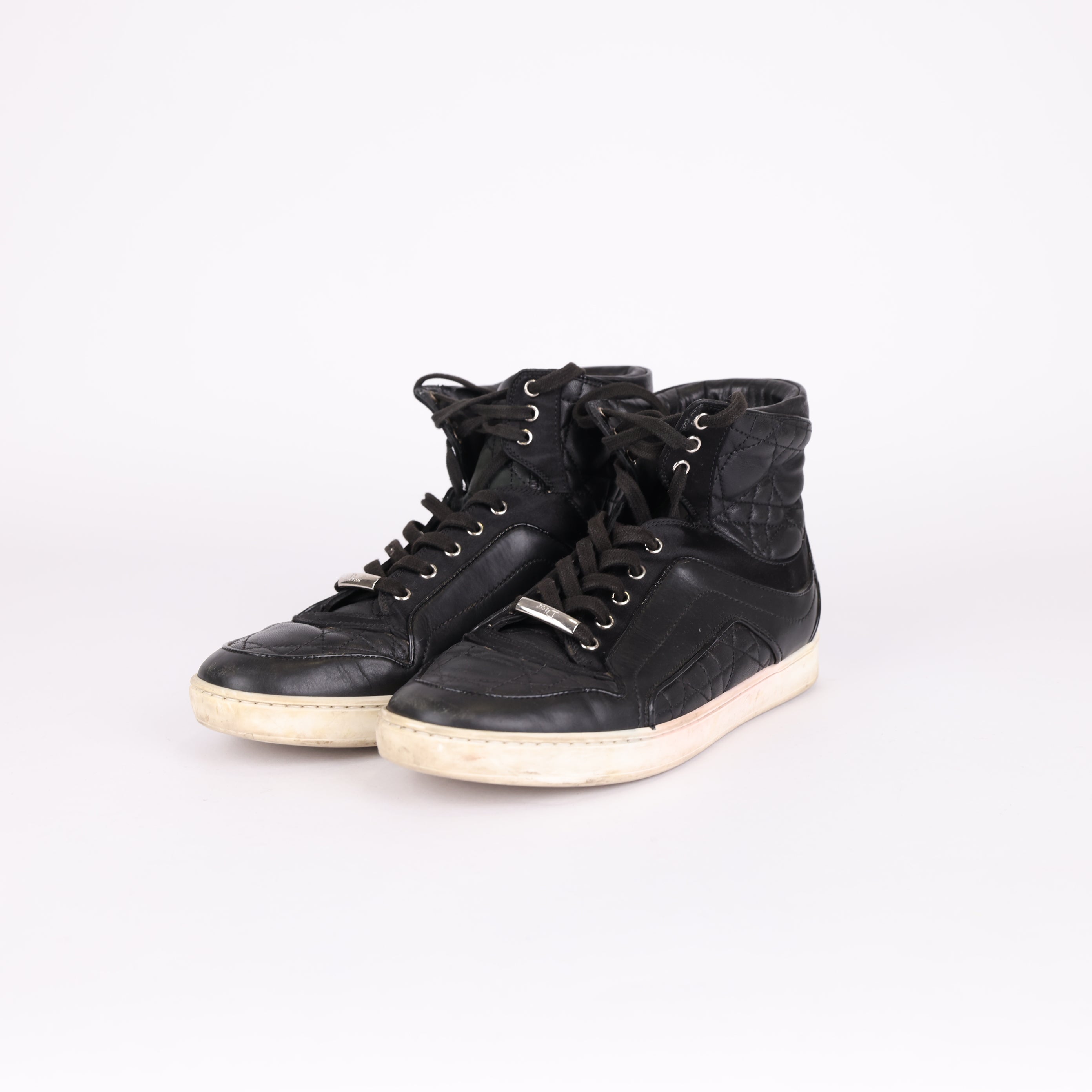 PRE OWNED- Christian Dior Cannage High Top Shoes Sneakers EU 35.5/ UK2.5