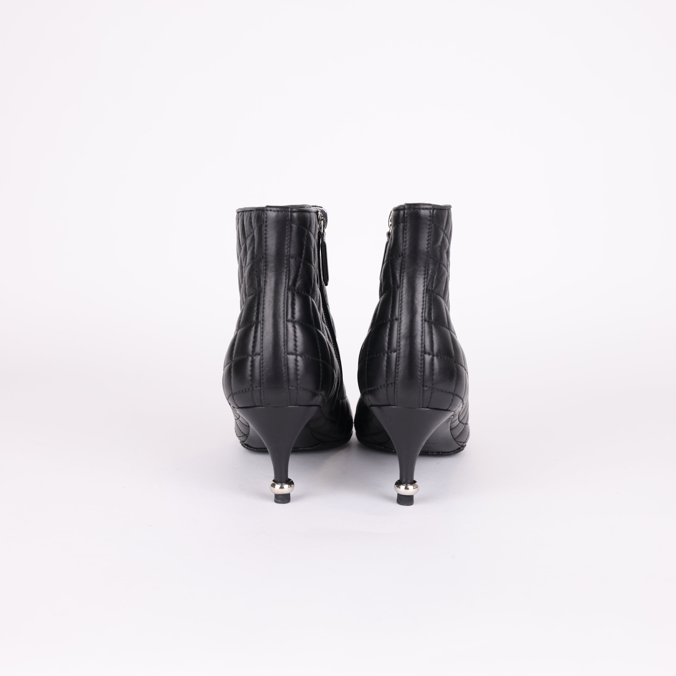 PRE OWNED- Chanel Quilted Double C Ankle Boots Size EU37.5/ UK4.5