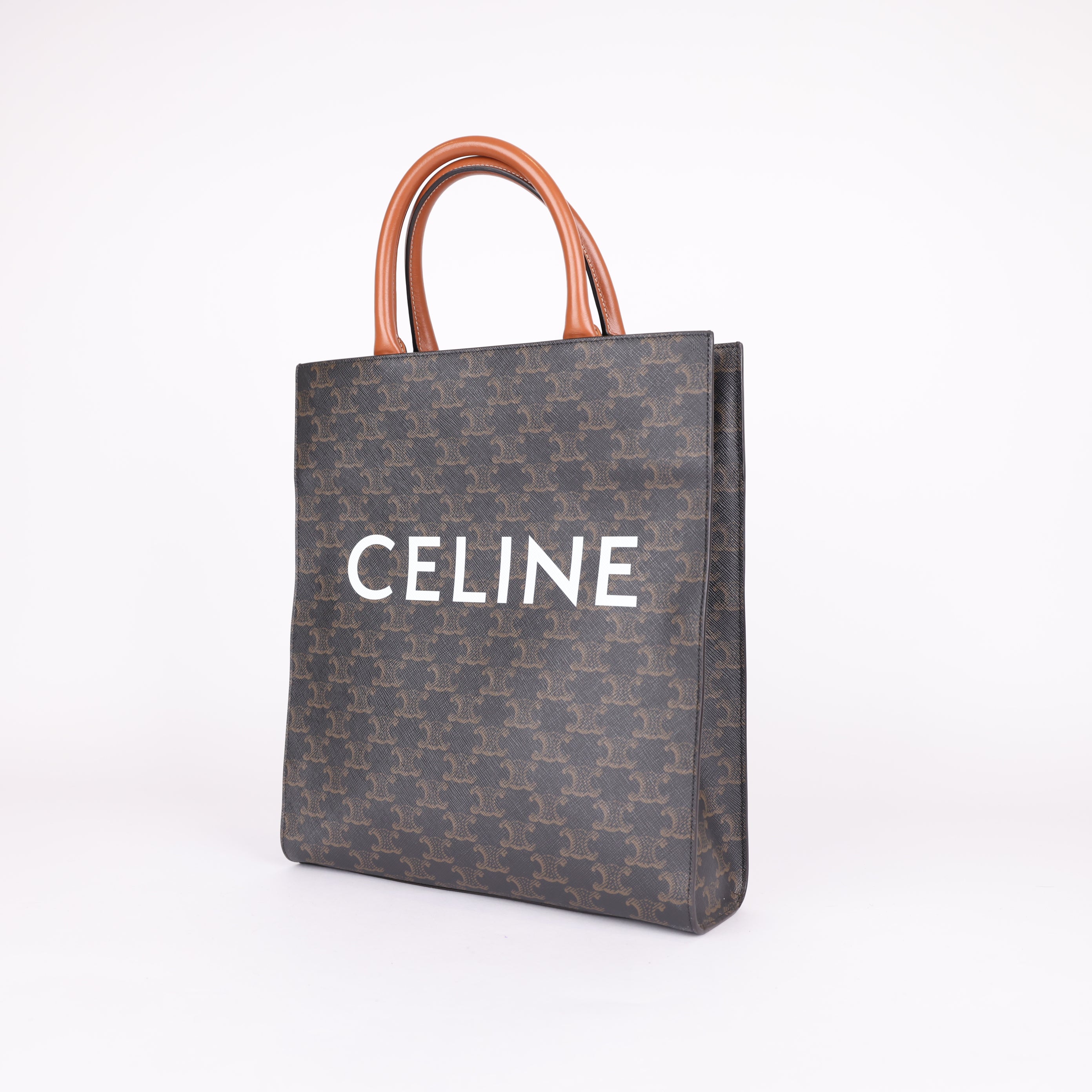 PRE OWNED- Celine Cabas Vertical leather tote
