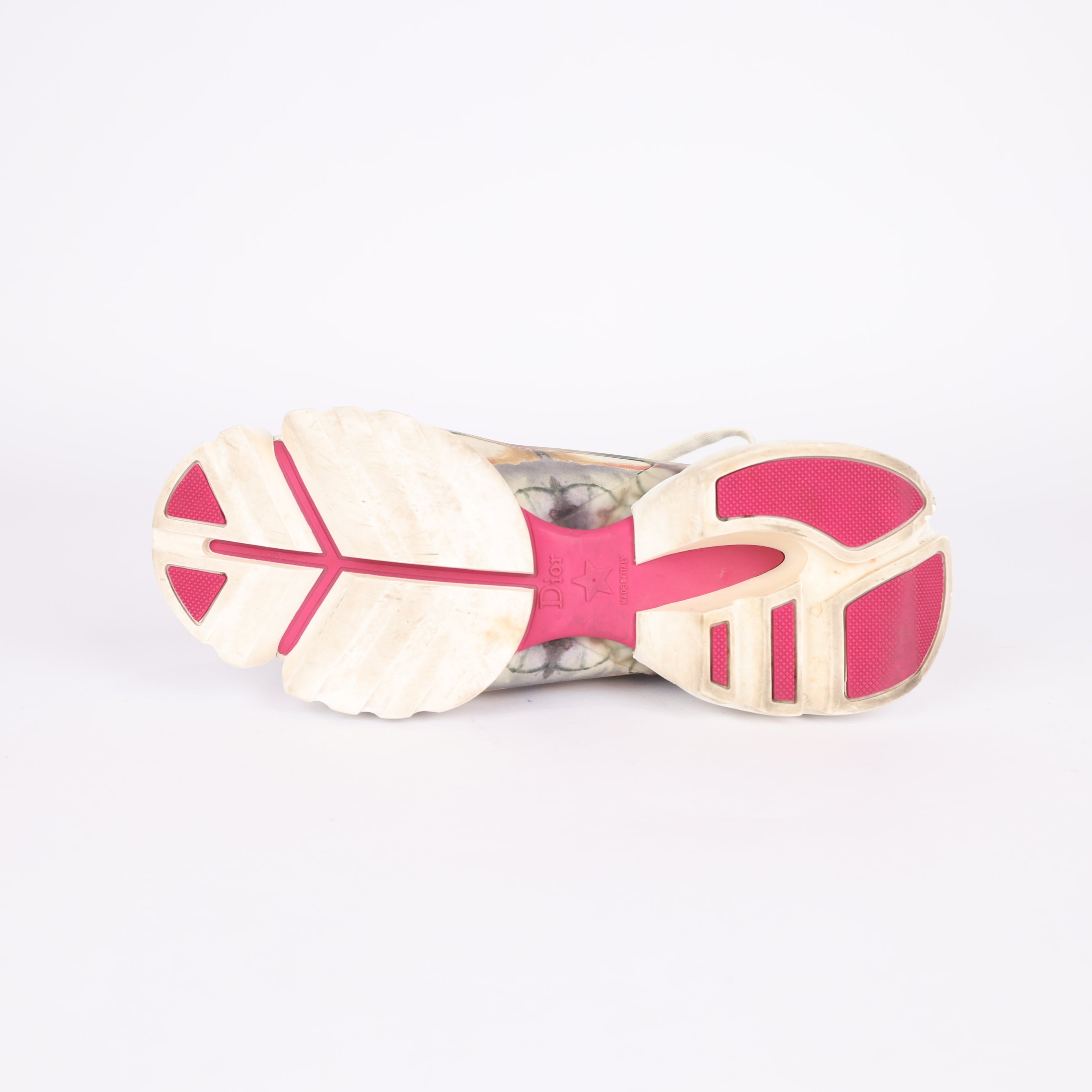 PRE OWNED- Dior White Floral Daddy Sneakers Size EU36.5/ UK3.5
