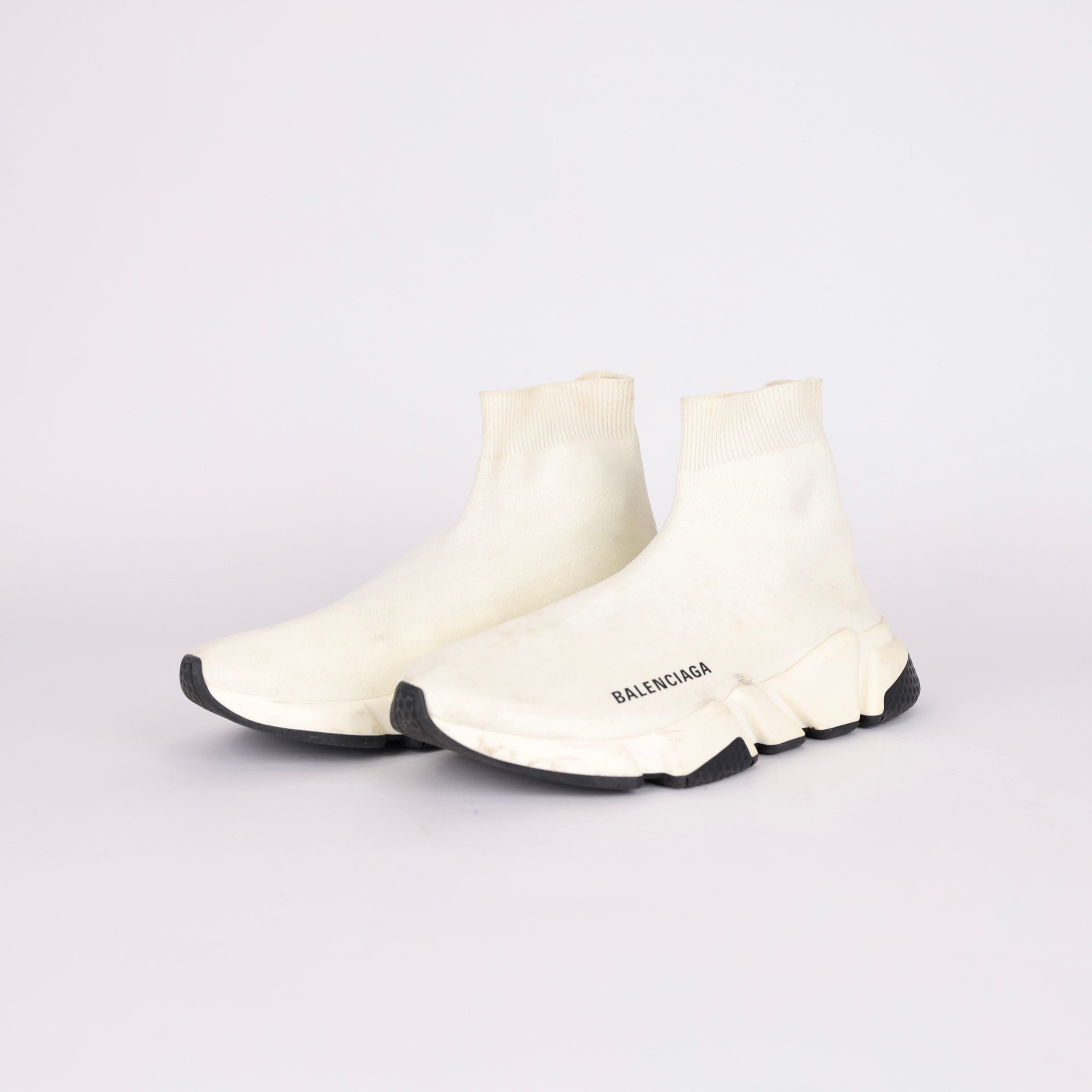 PRE OWNED- Balenciaga Speed Trainer White SIZE EU38/ UK5