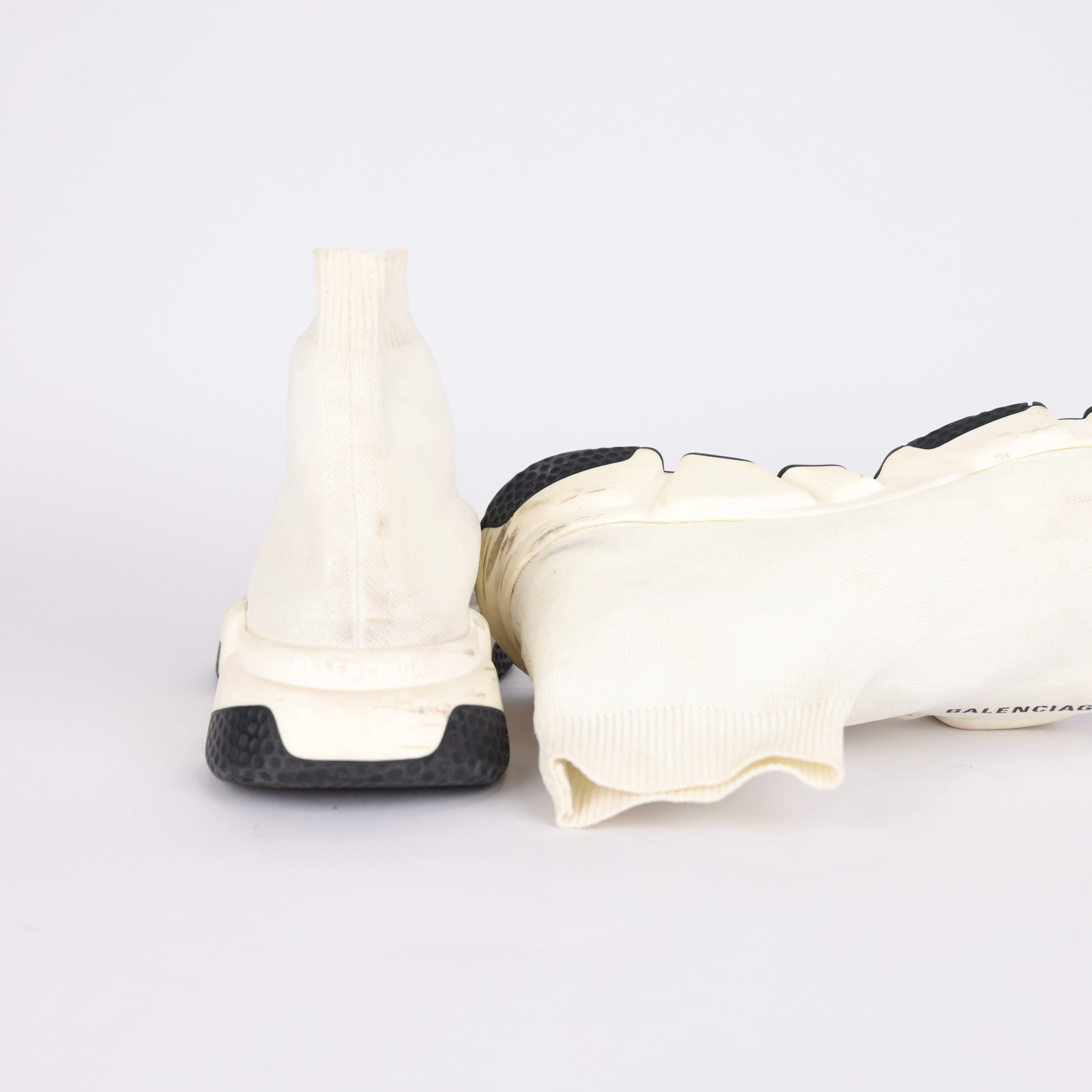 PRE OWNED- Balenciaga Speed Trainer White SIZE EU38/ UK5