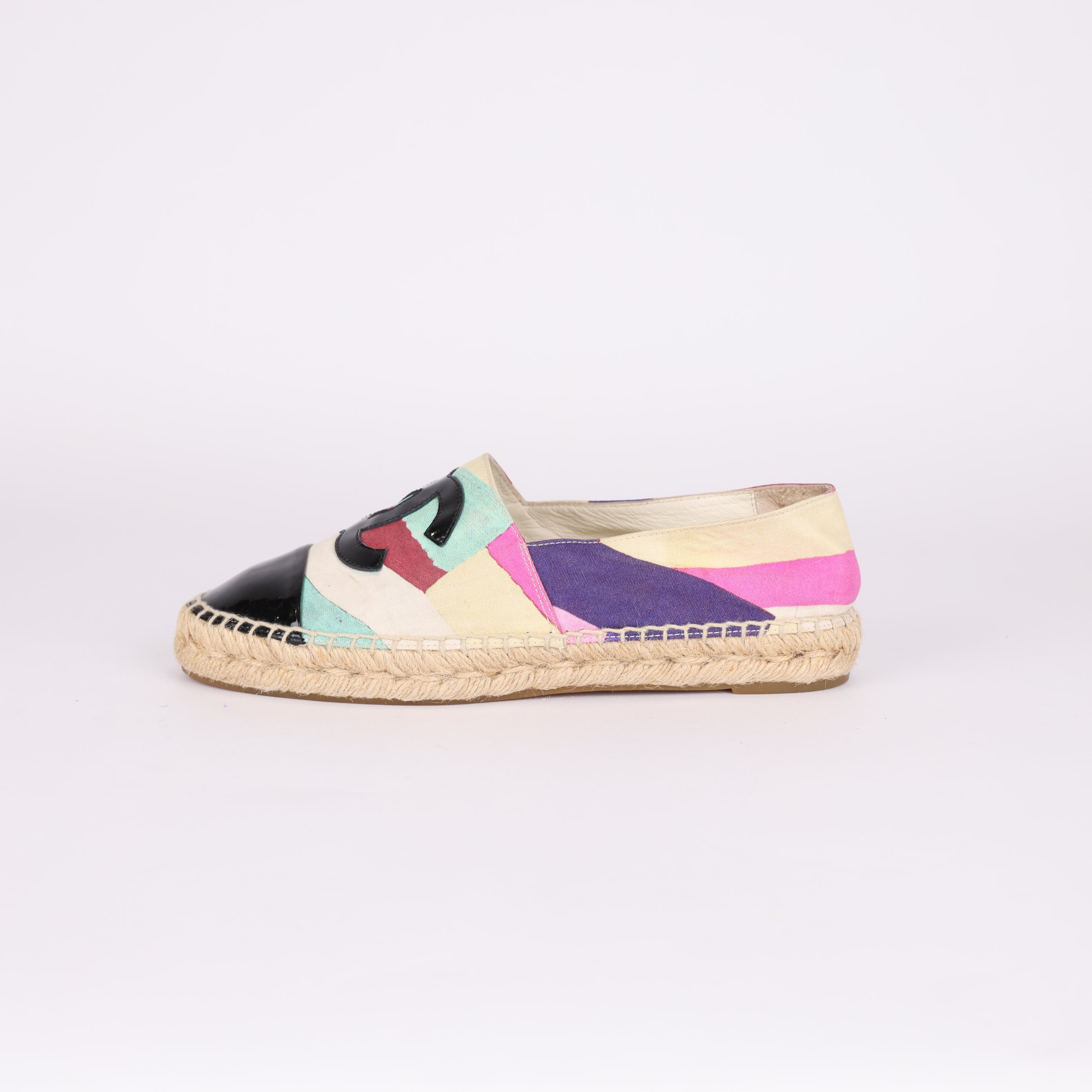 PRE OWNED- Chanel Colorful Double C Bucket Shoes Size EU38/ UK5