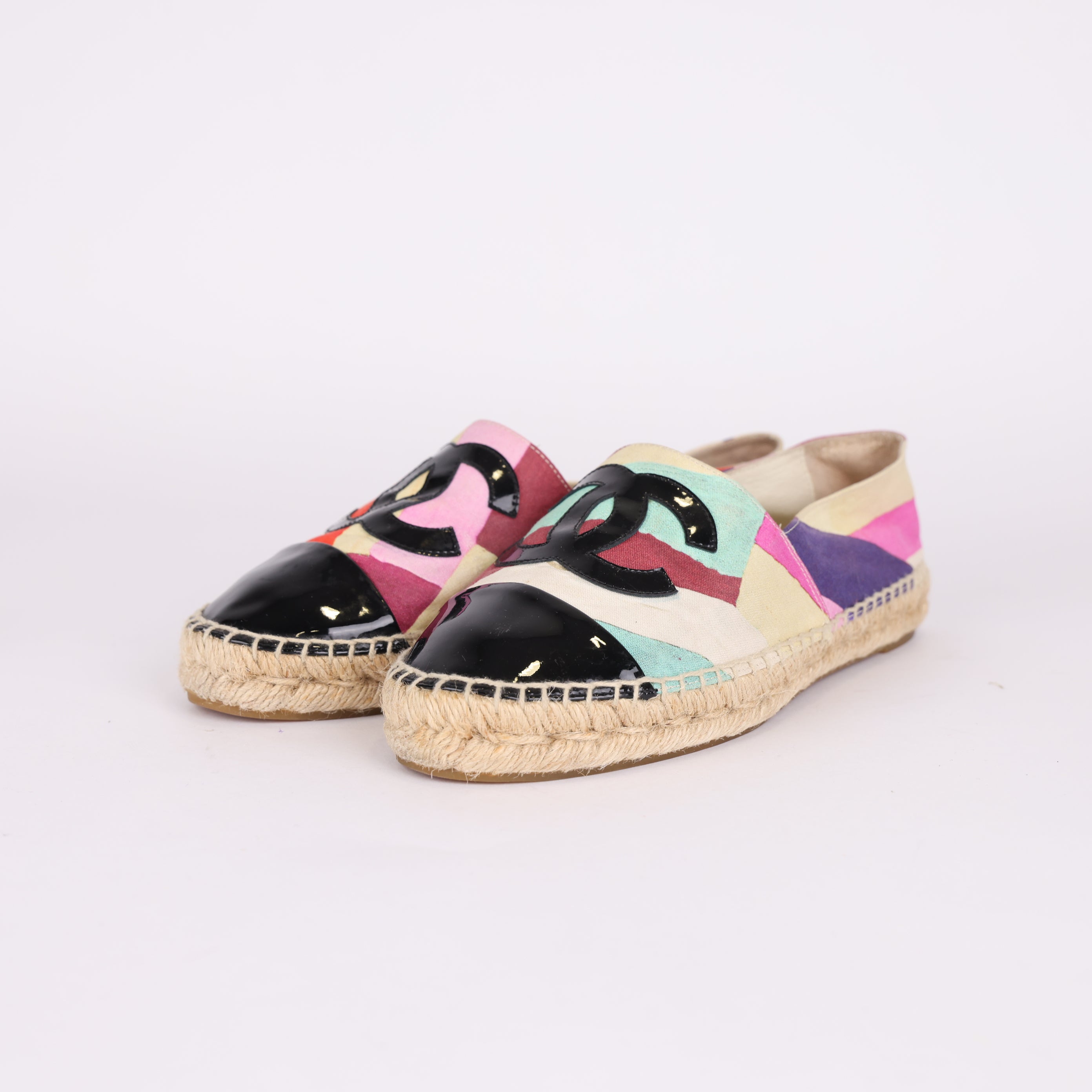 PRE OWNED- Chanel Colorful Double C Bucket Shoes Size EU38/ UK5