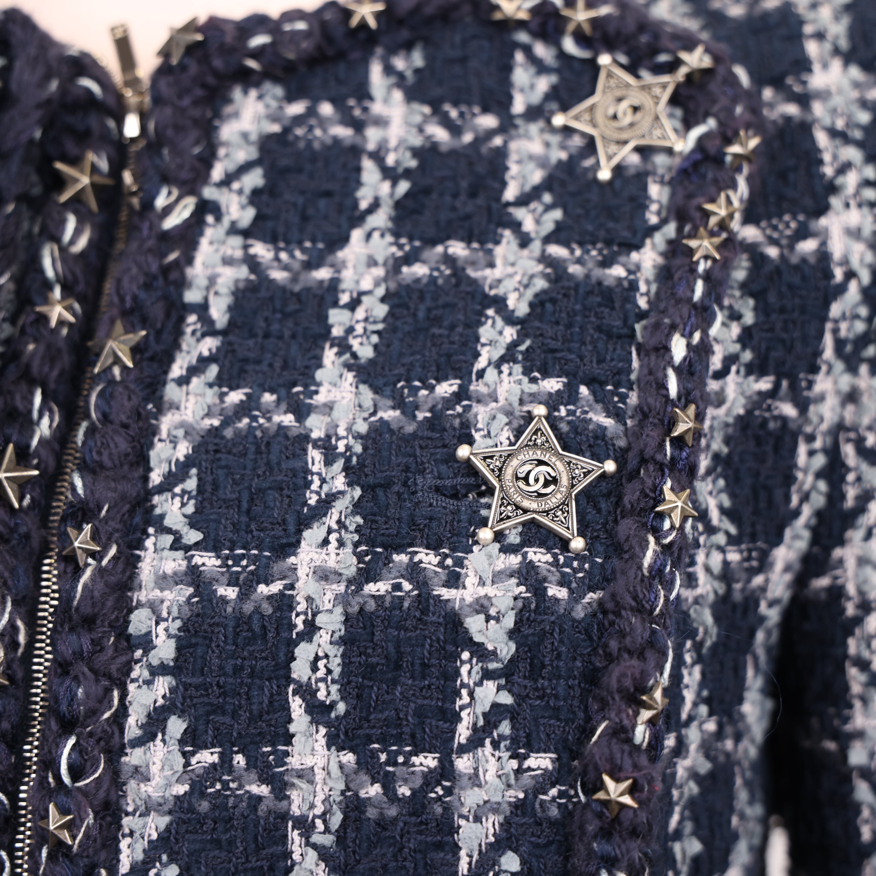 PRE OWNED- CHANEL Dallas Star Jacket Size 38