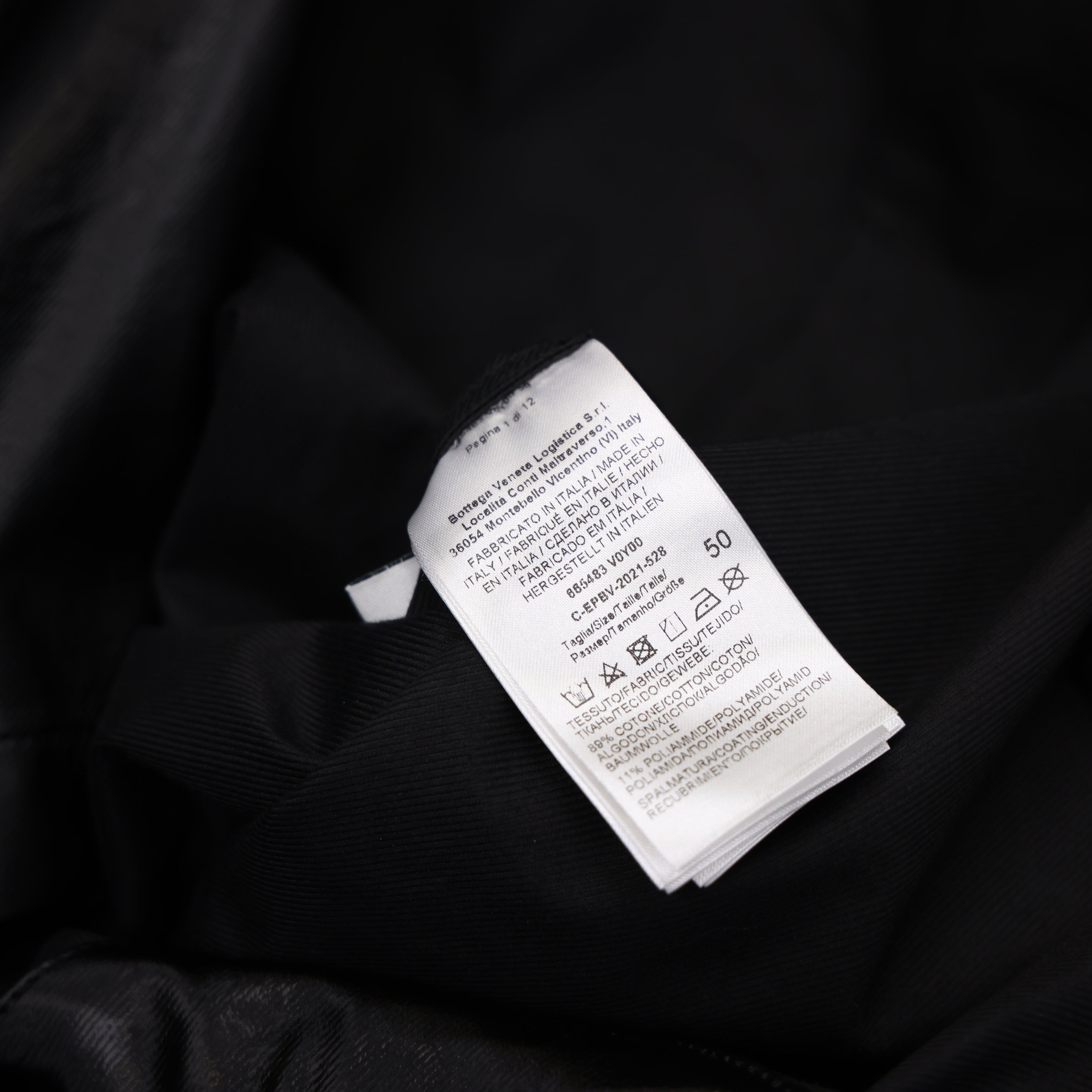 PRE OWNED- Bottega Veneta BV Black Leather Trench Coat MEN'S Size 50