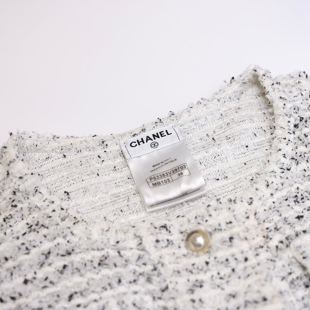 CHANEL Braided Pearl Button Long Sleeve Size 36- Pre Owned