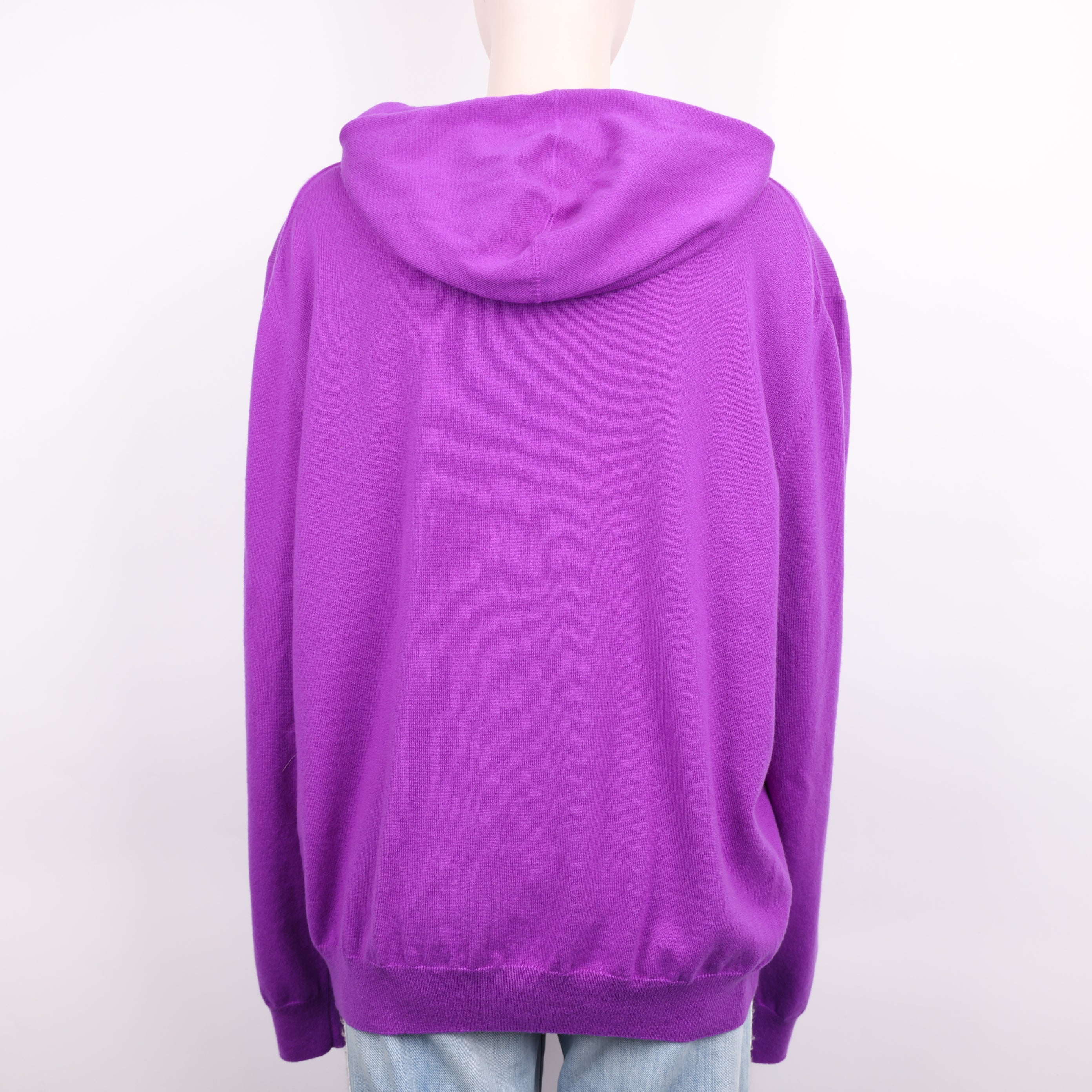 PRE OWNED- Louis Vuitton LV purple embossed logo hoodie size L