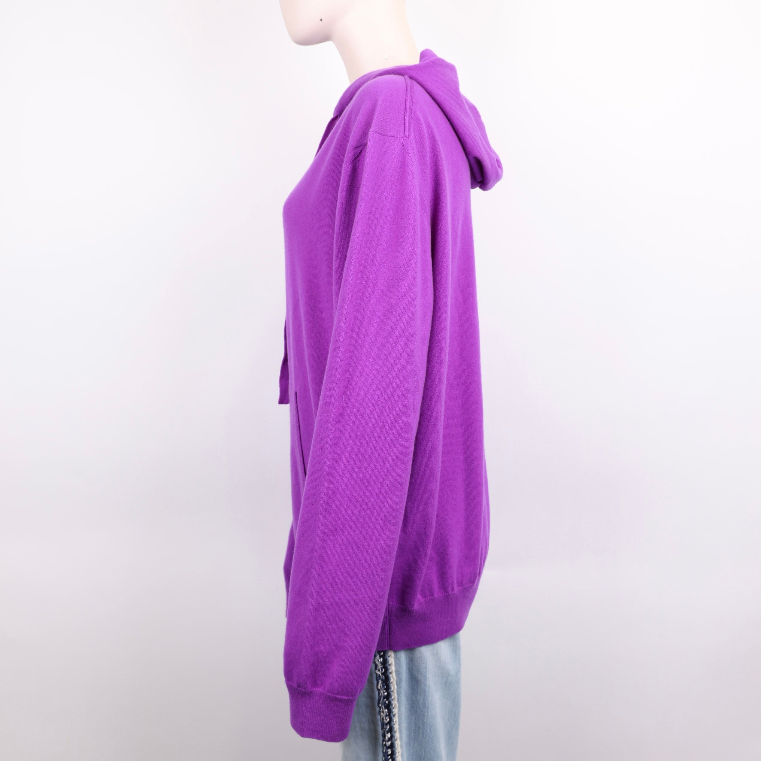 PRE OWNED- Louis Vuitton LV purple embossed logo hoodie size L