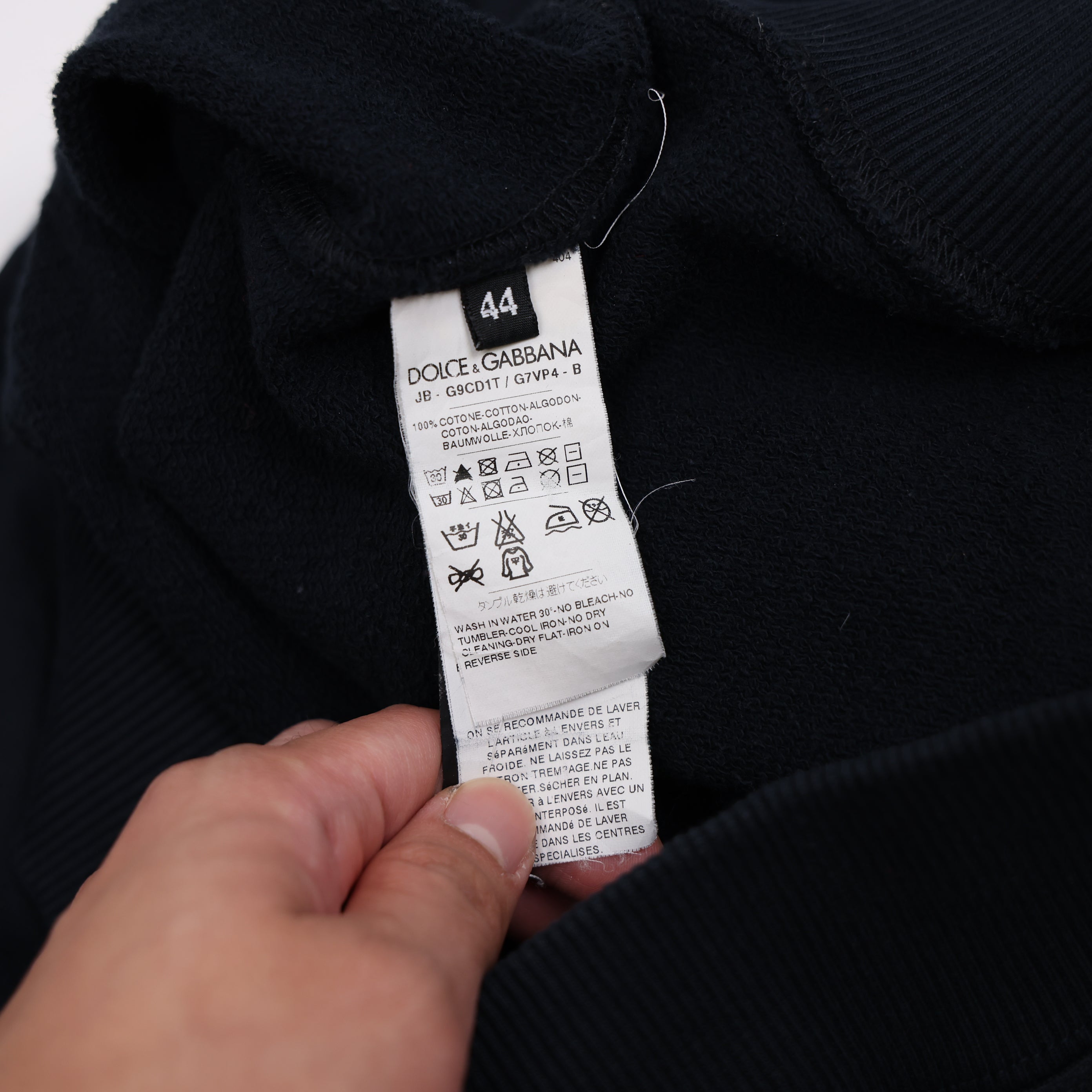 PRE OWNED- Dolce & Gabbana black character print hoodie size 44