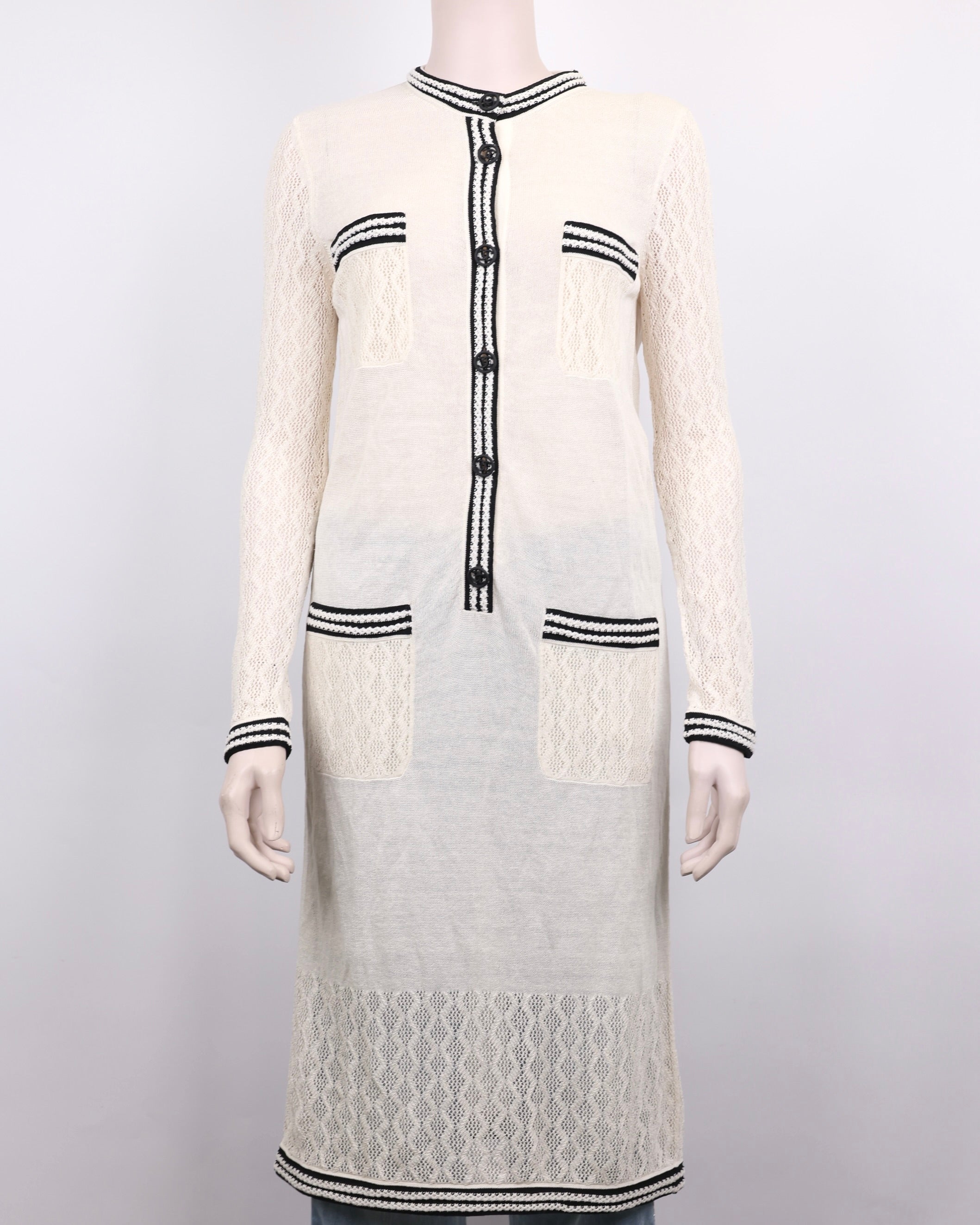 PRE OWNED- CHANEL Lace Four-Pocket Dress Size 34
