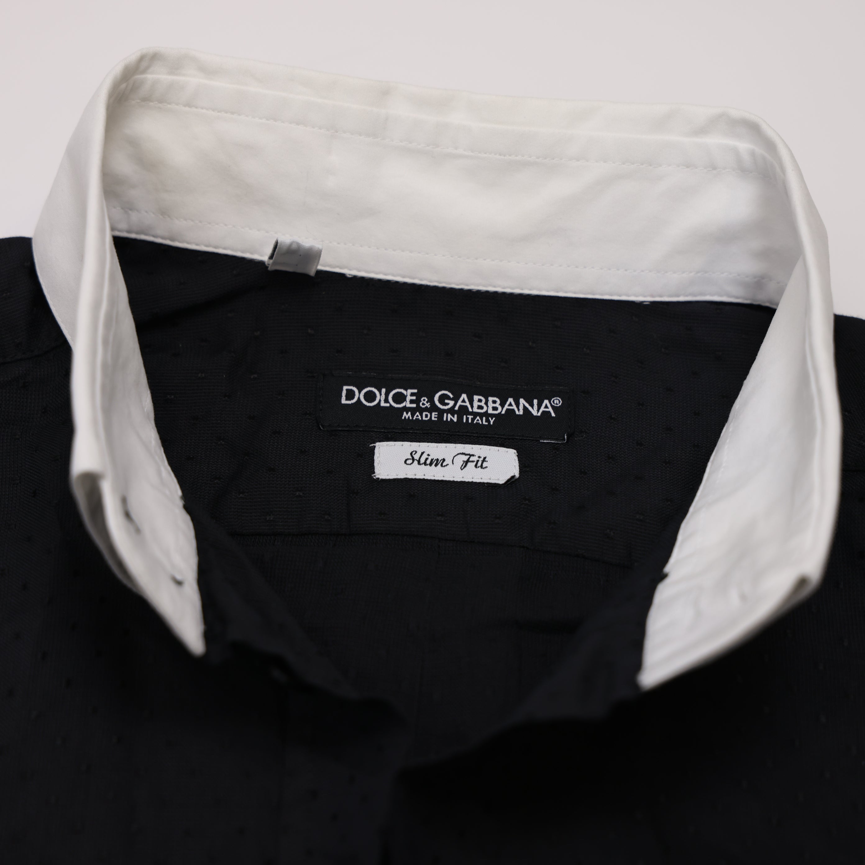 PRE OWNED- Dolce & Gabbana Colorblock Grid Long Sleeve Shirt Size 40