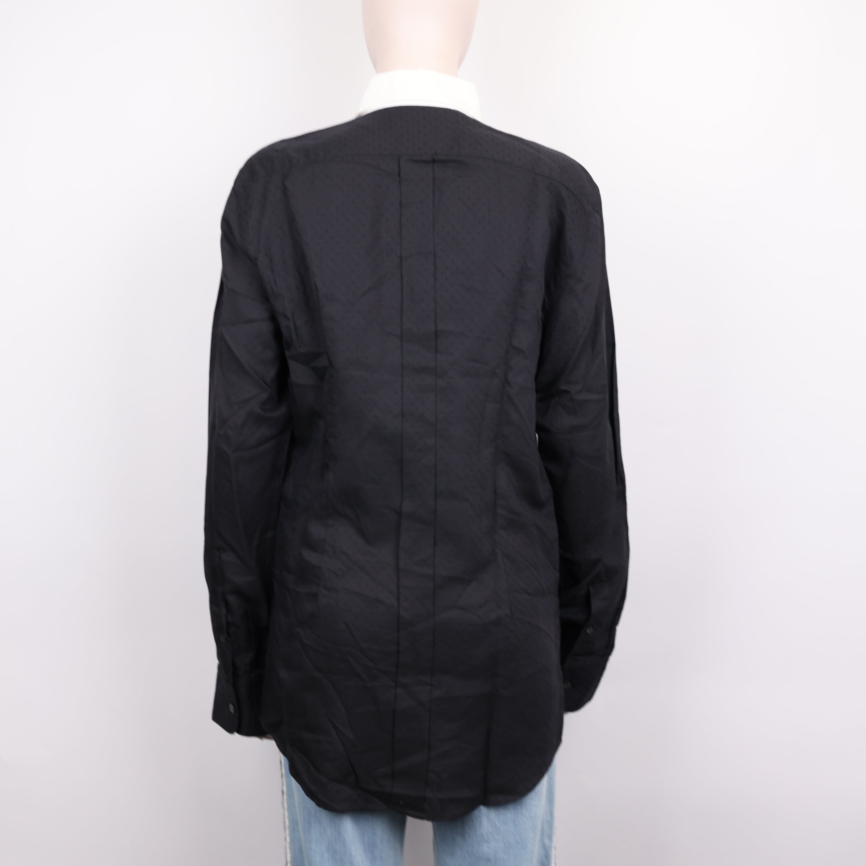 PRE OWNED- Dolce & Gabbana Colorblock Grid Long Sleeve Shirt Size 40