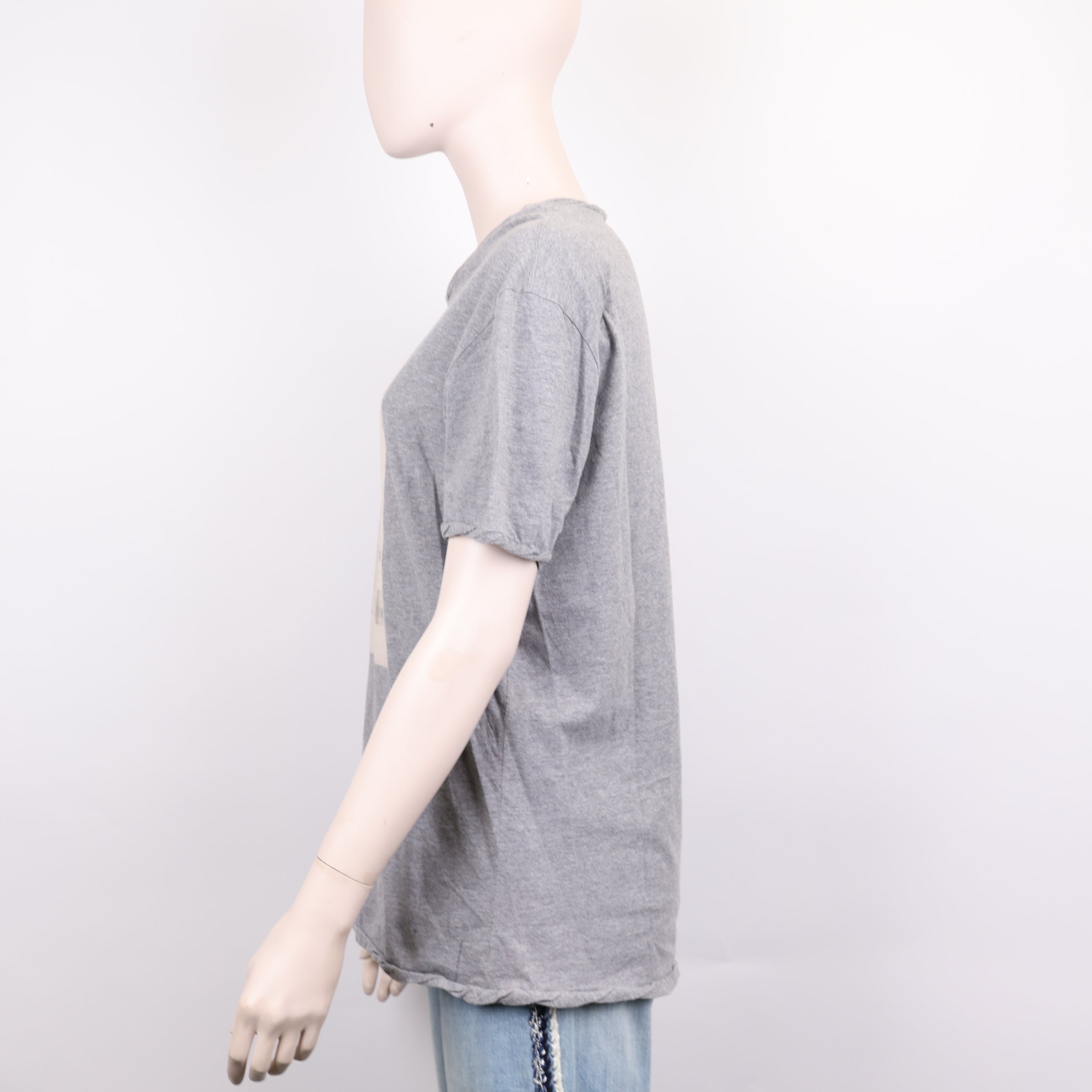PRE OWNED- Dolce & Gabbana Grey Poster Print Short Sleeve Size 50