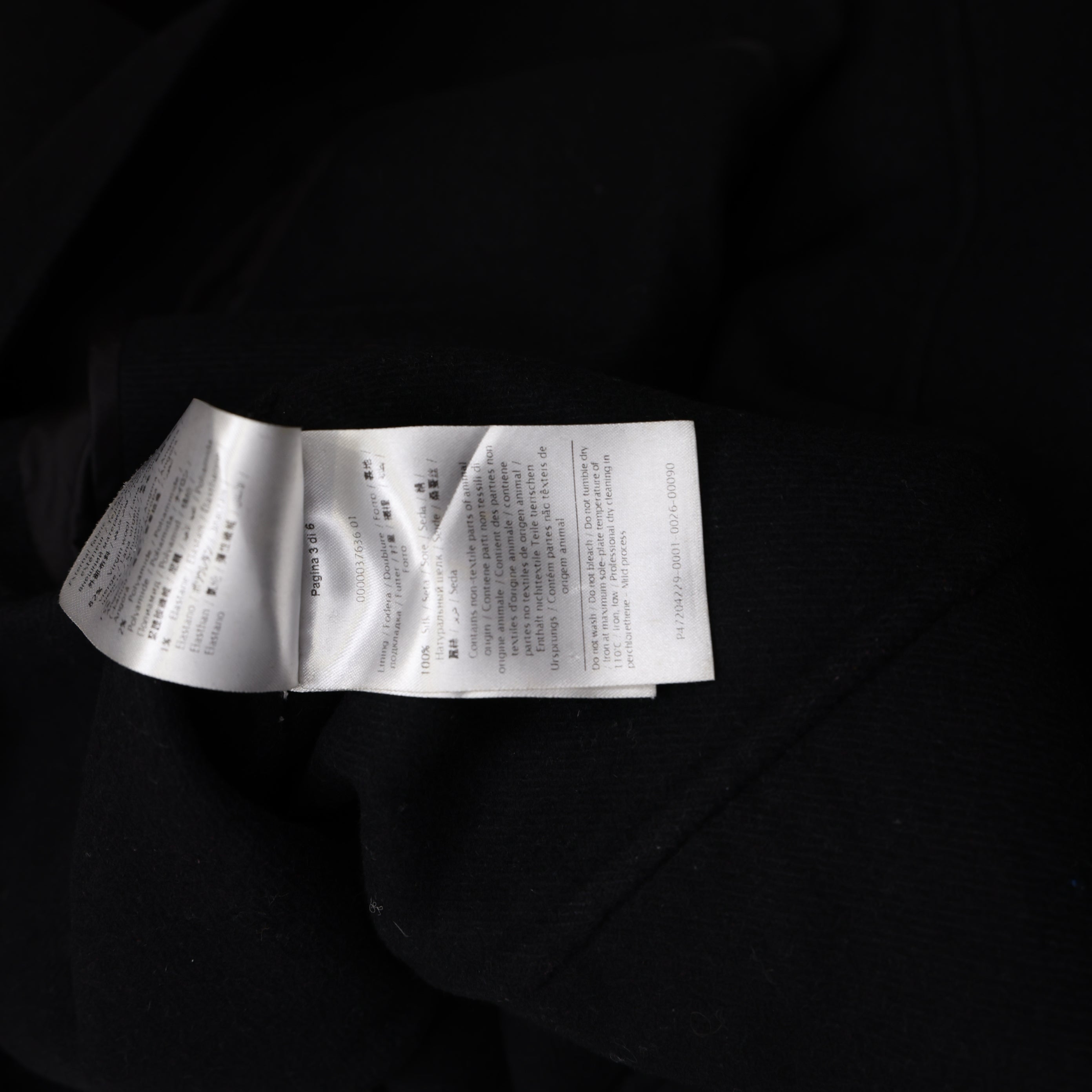 PRE OWNED- Valentino black lapel coat size 44