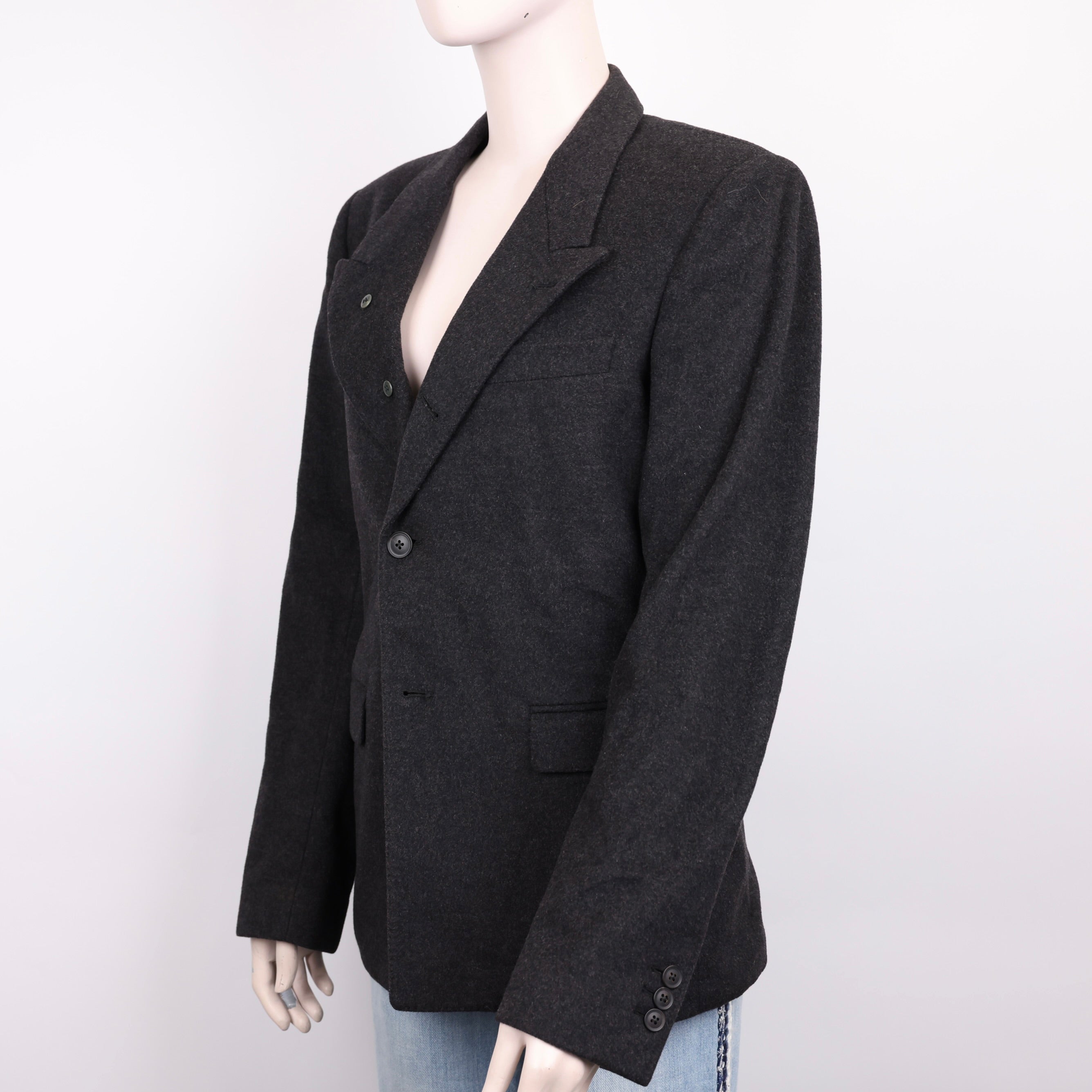 PRE OWNED- Dolce & Gabbana solid wool suit 46