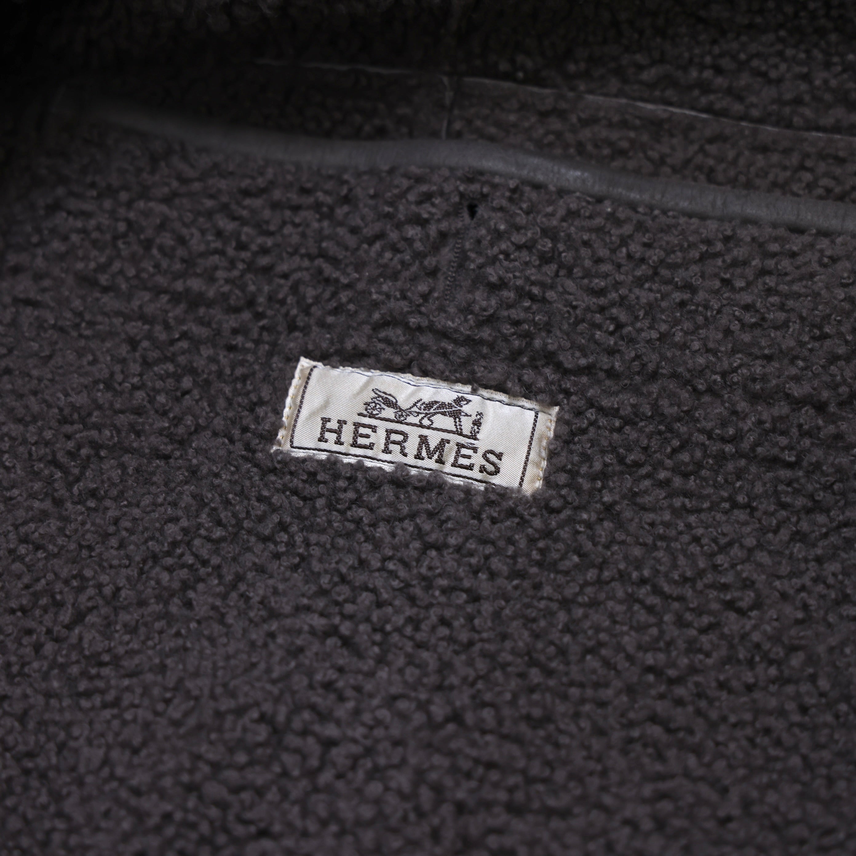 PRE OWNED-  Hermes fur lapel coat size 50