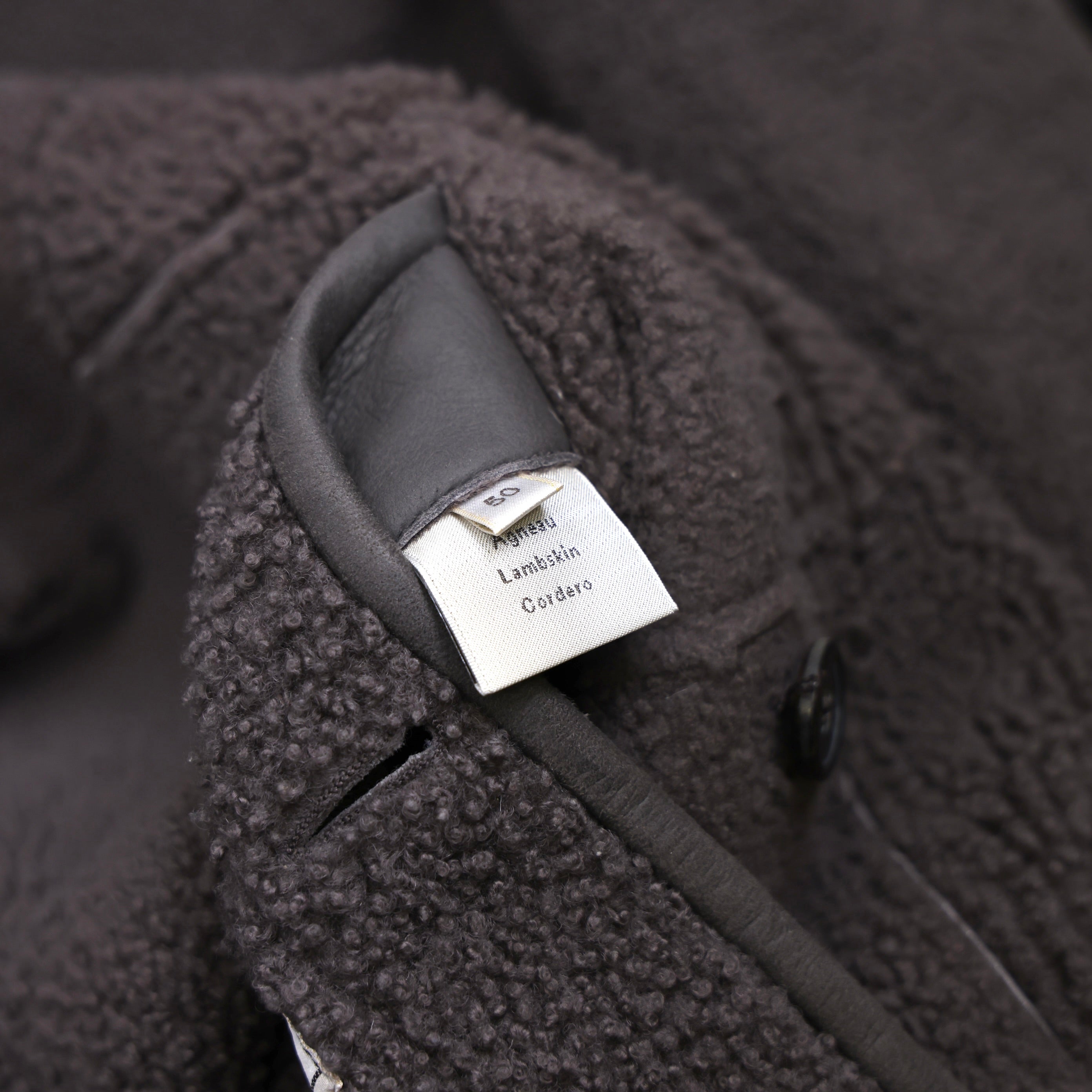 PRE OWNED-  Hermes fur lapel coat size 50