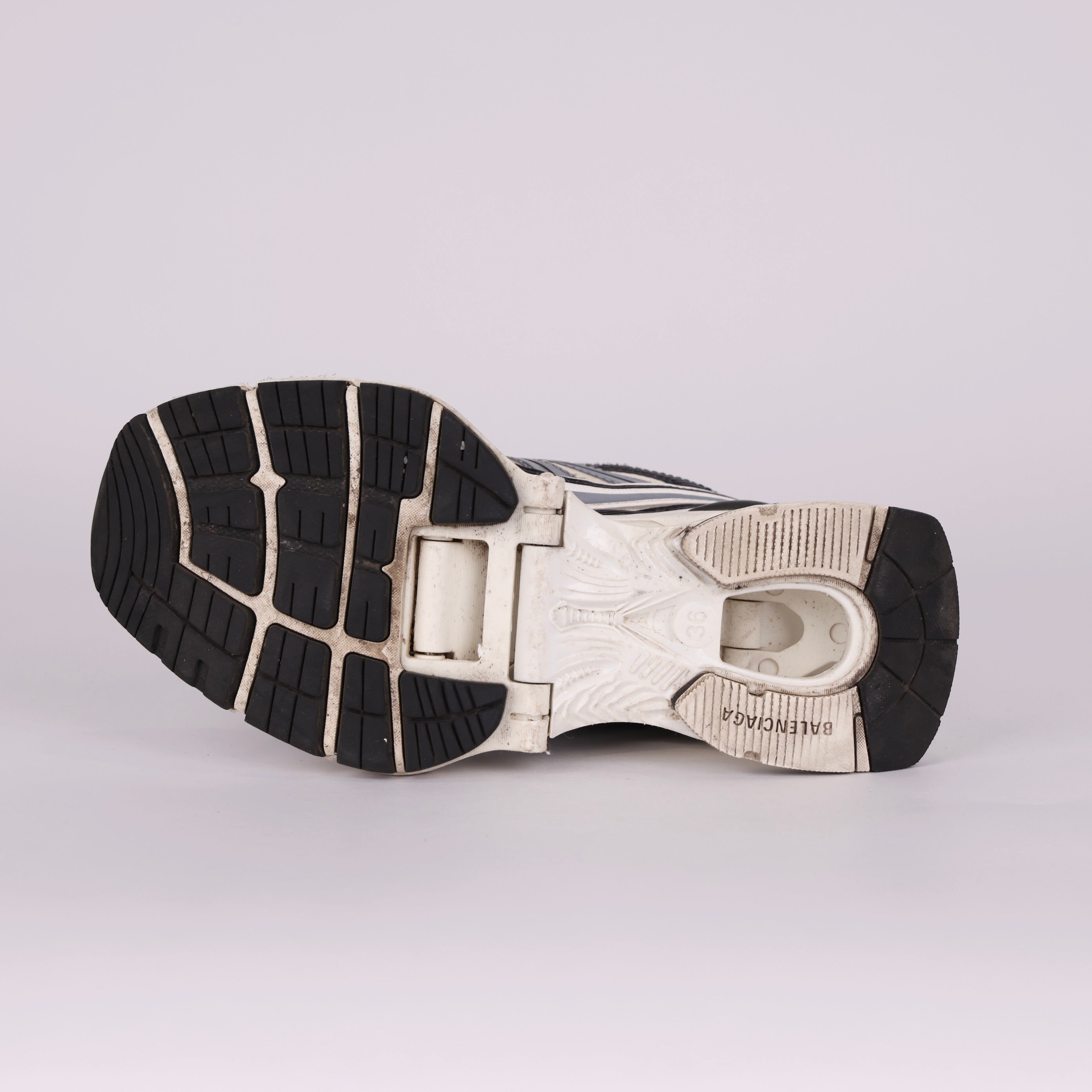 PRE OWNED- BALENCIAGA  X-Pander Suspended-Heel Mesh Trainers SIZE 36