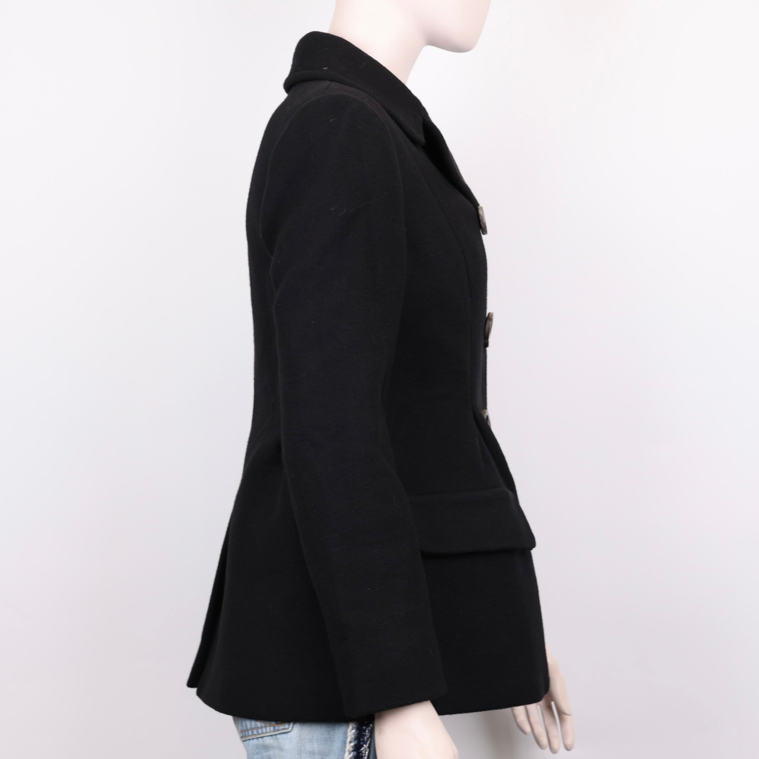 PRE OWNED- Miu Miu black double-breasted coat size 40