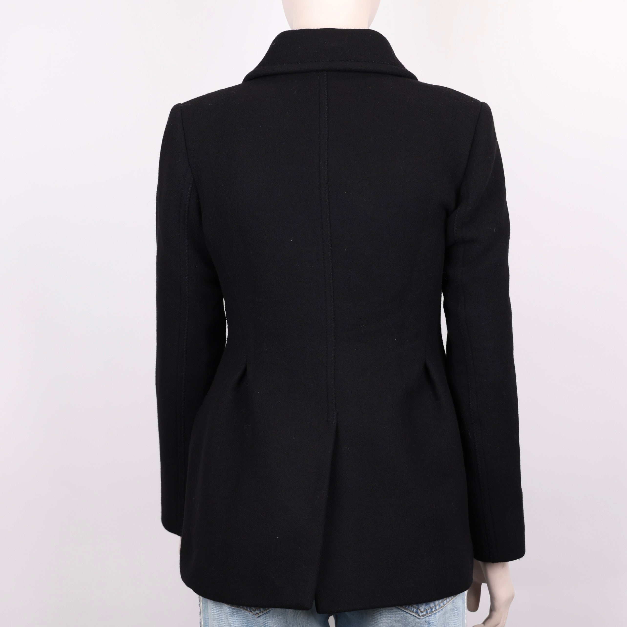 PRE OWNED- Miu Miu black double-breasted coat size 40