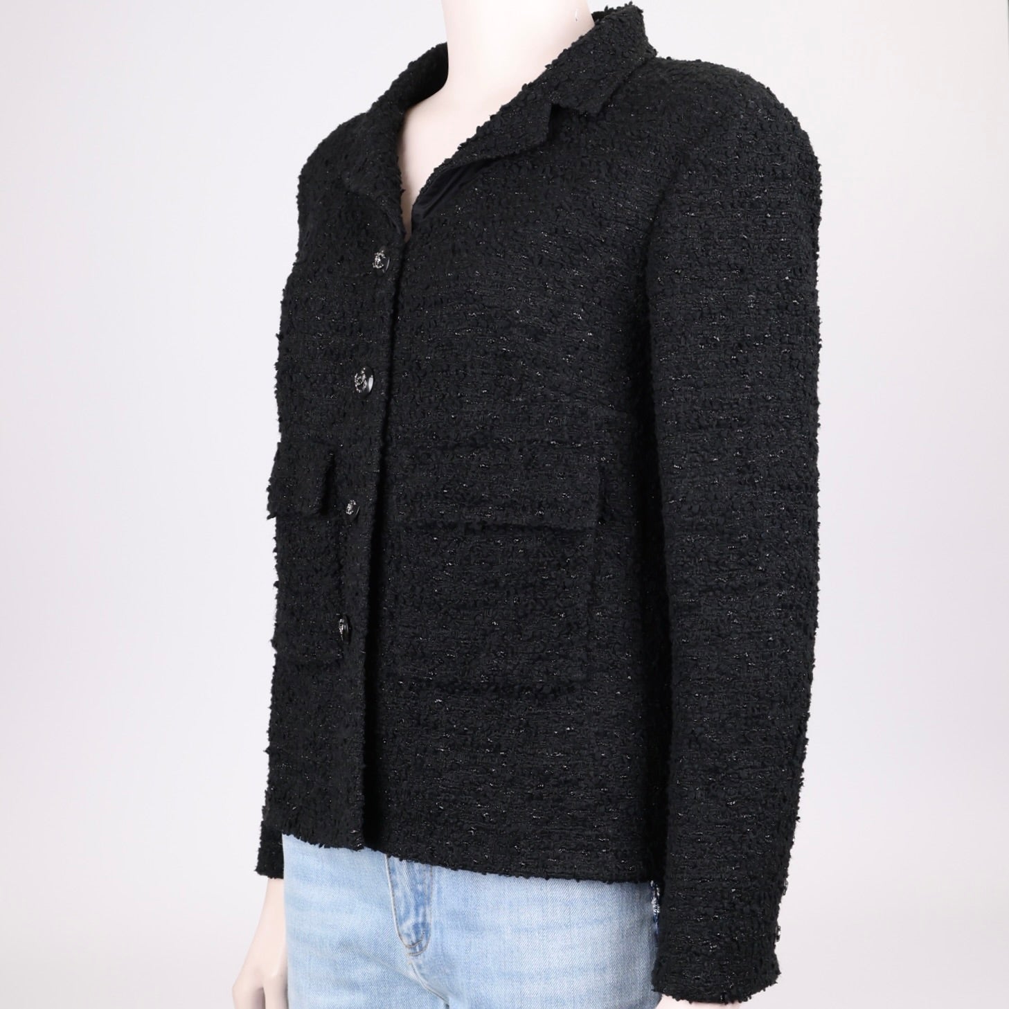 PRE OWNED- Chanel La petite veste noire short vest 38
