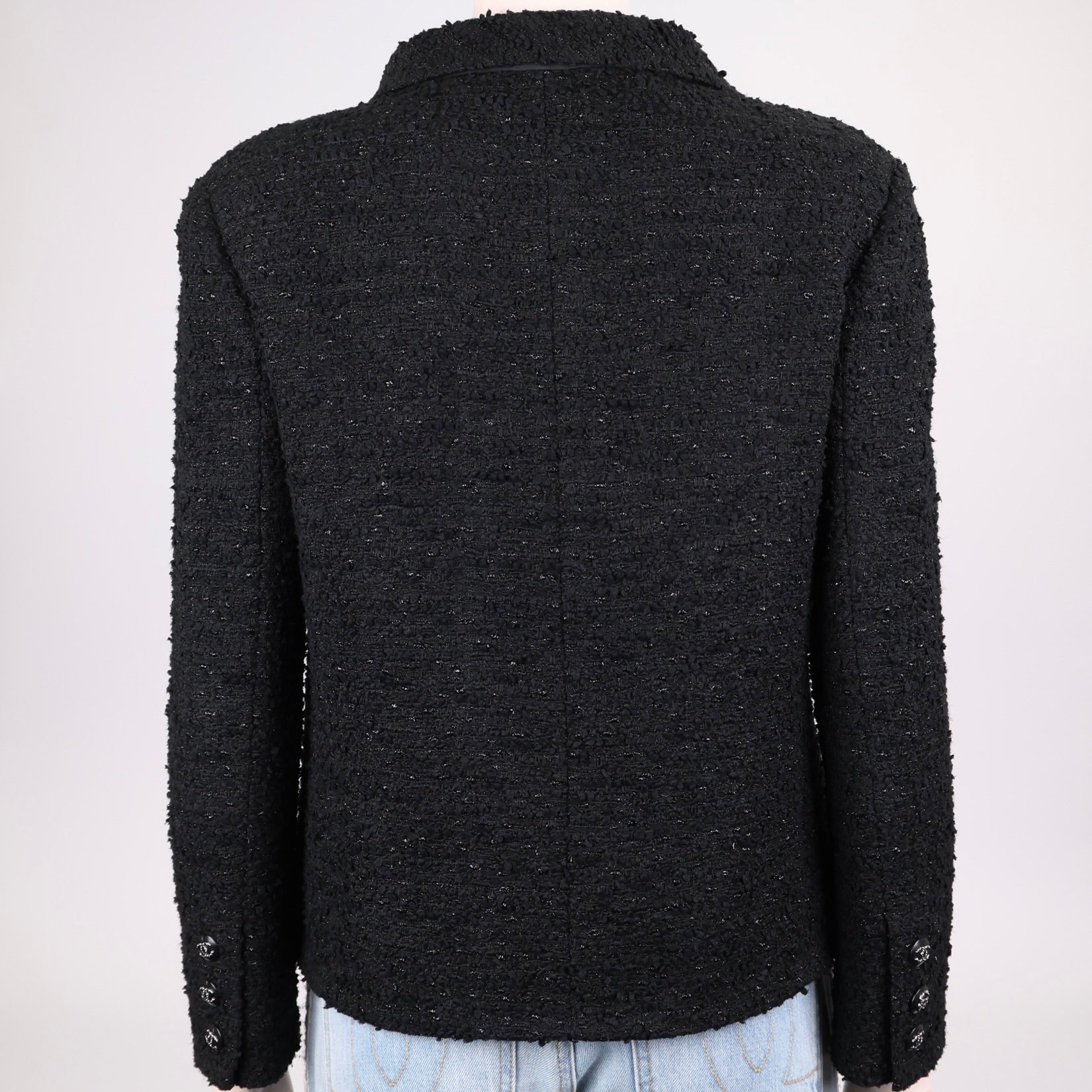 PRE OWNED- Chanel La petite veste noire short vest 38