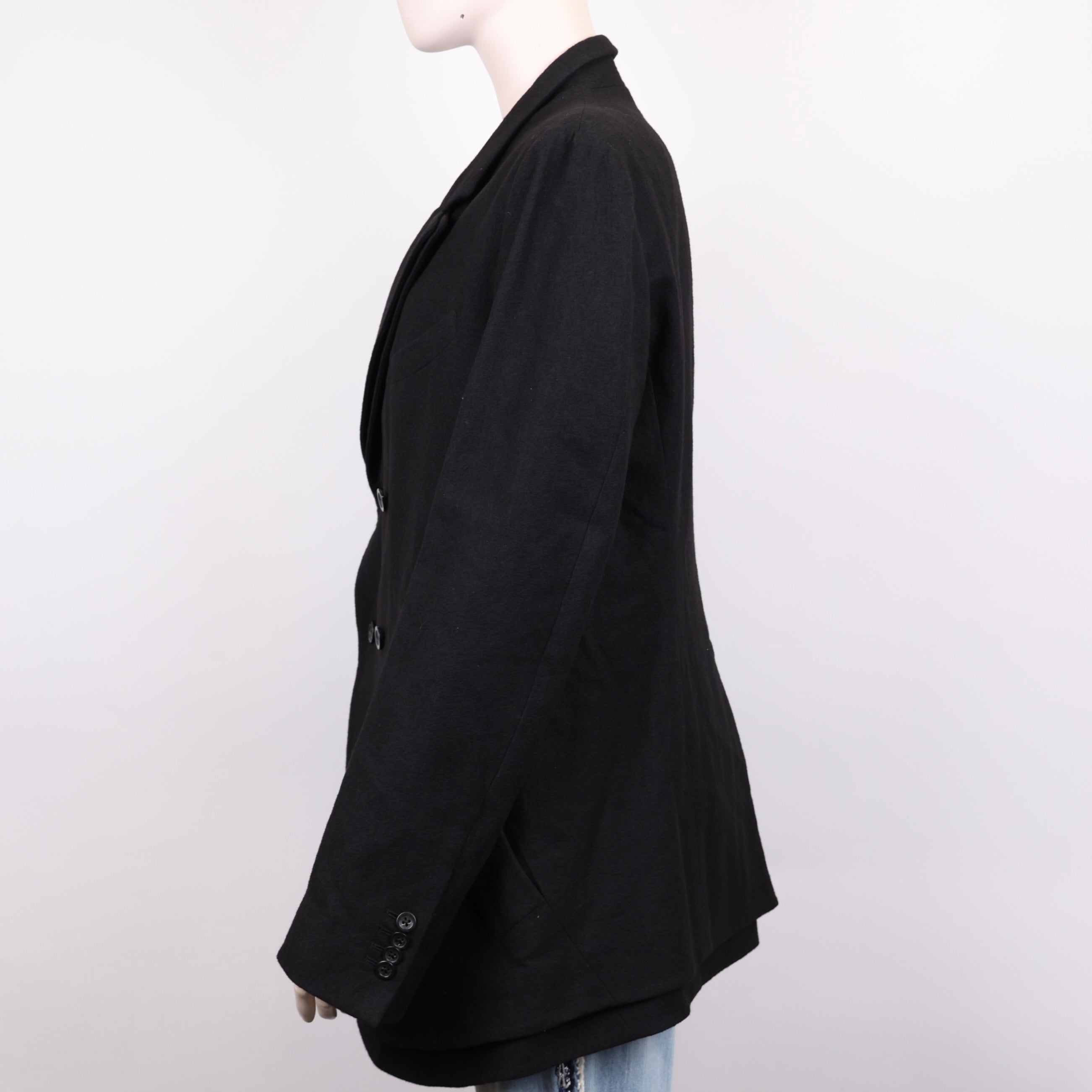 PRE OWNED- Dolce & Gabbana black lapel jacket size 48