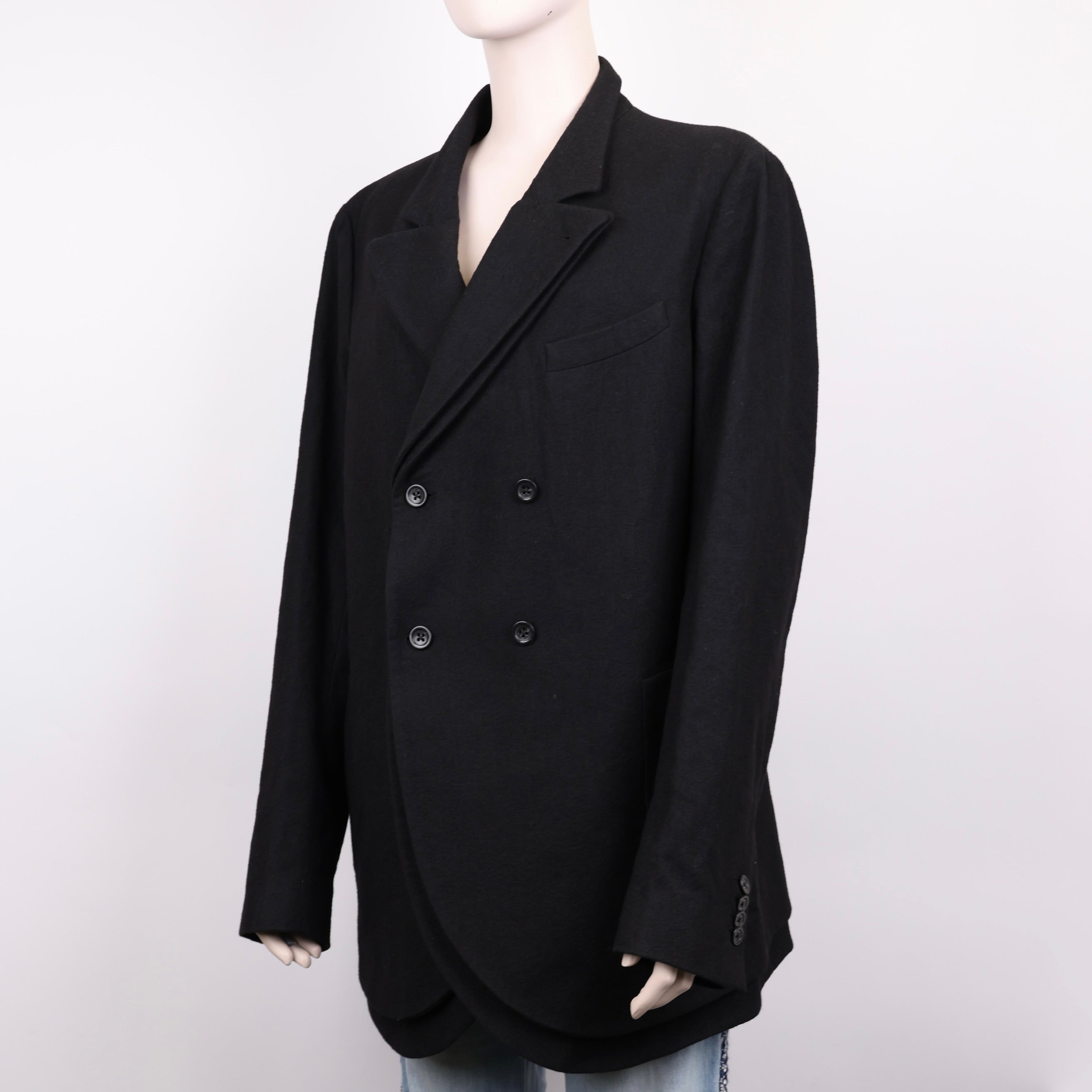 PRE OWNED- Dolce & Gabbana black lapel jacket size 48
