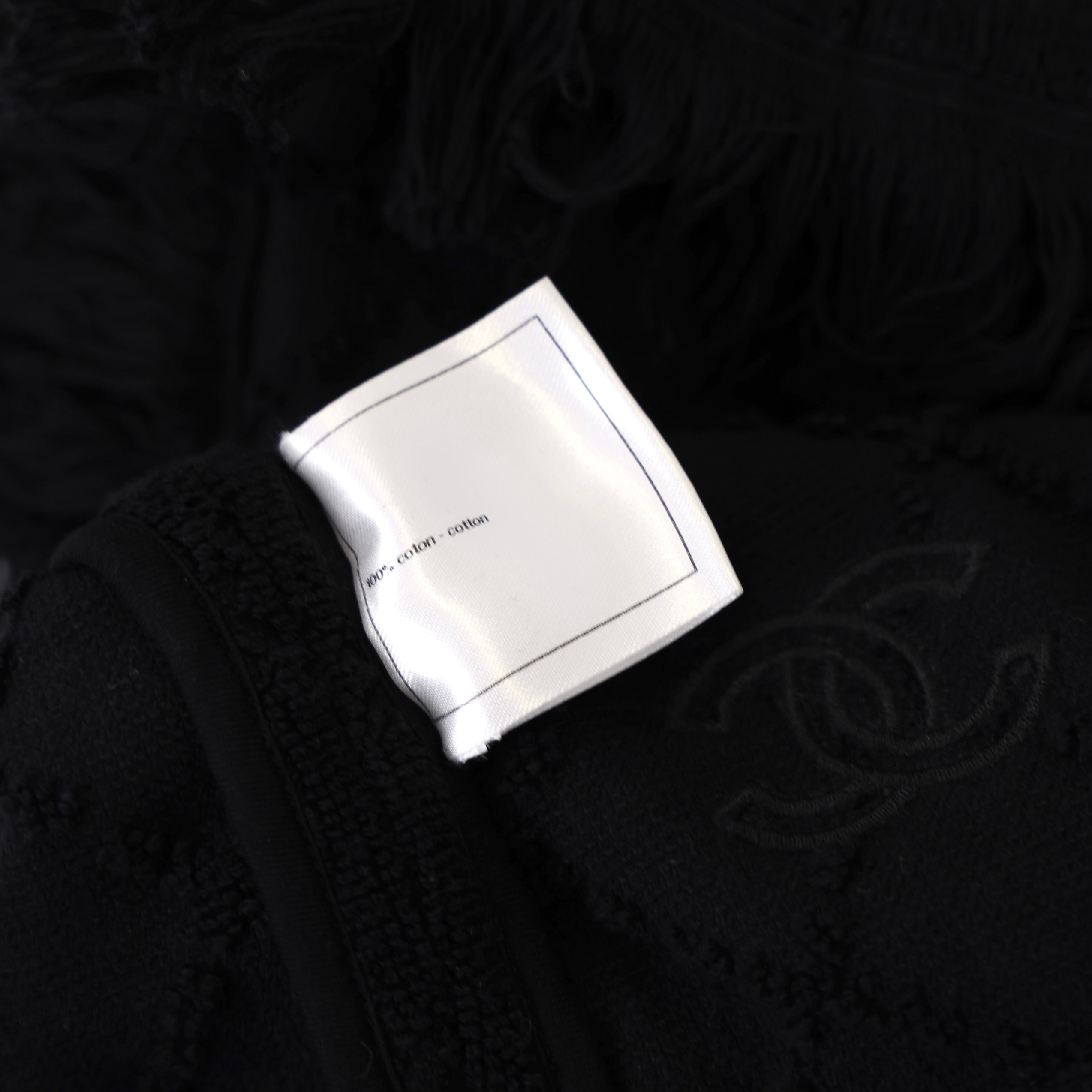 PRE OWNED- CHANEL Black Destroyed Hoodie Size 38