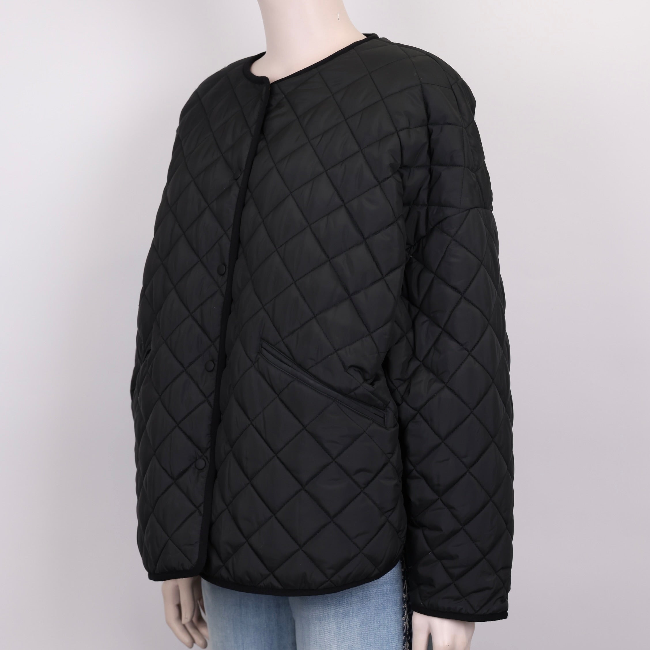 PRE OWNED- Toteme Black quilted shell jacket S