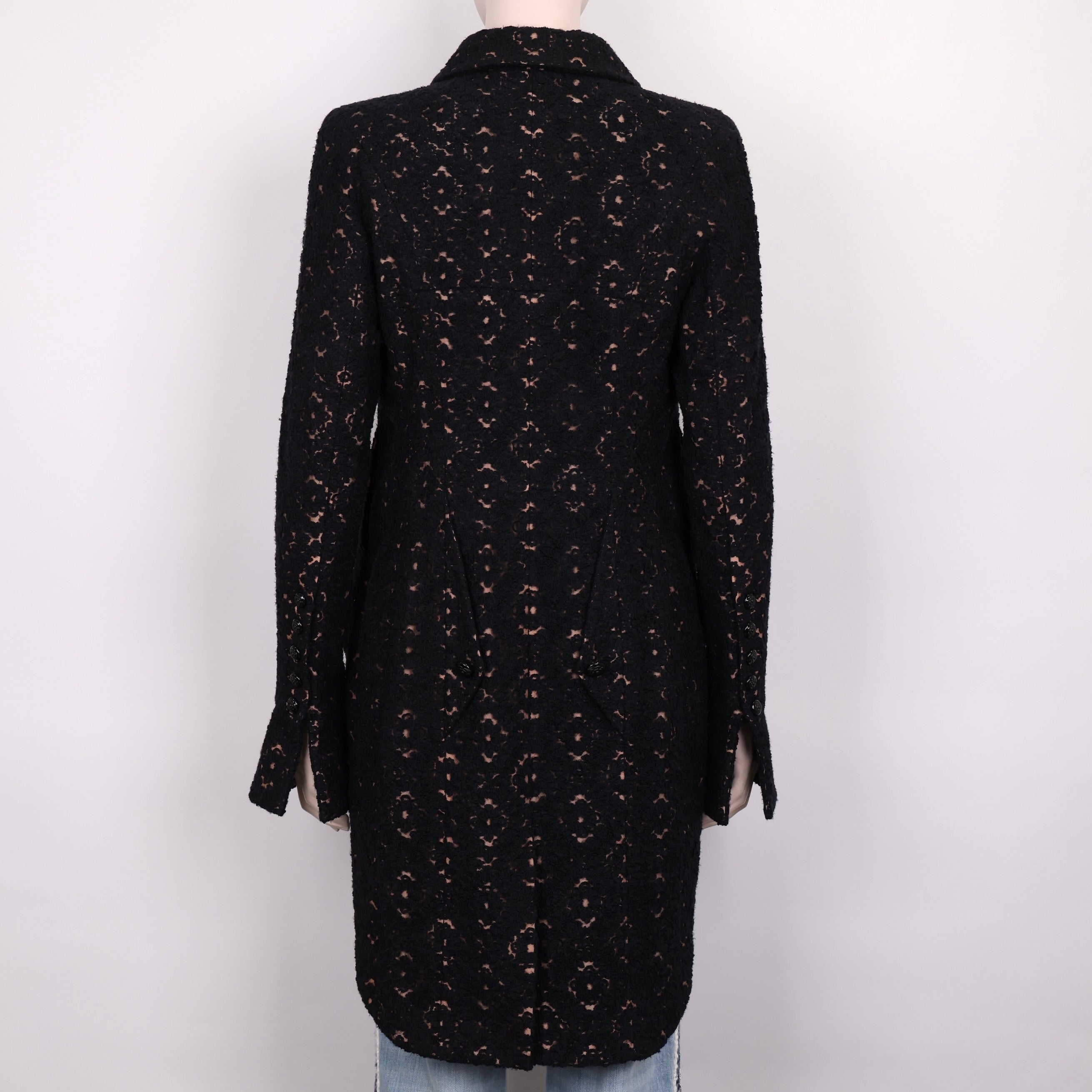 PRE OWNED- Chanel Lace Embroidered Tweed Evening Coat  Size 38