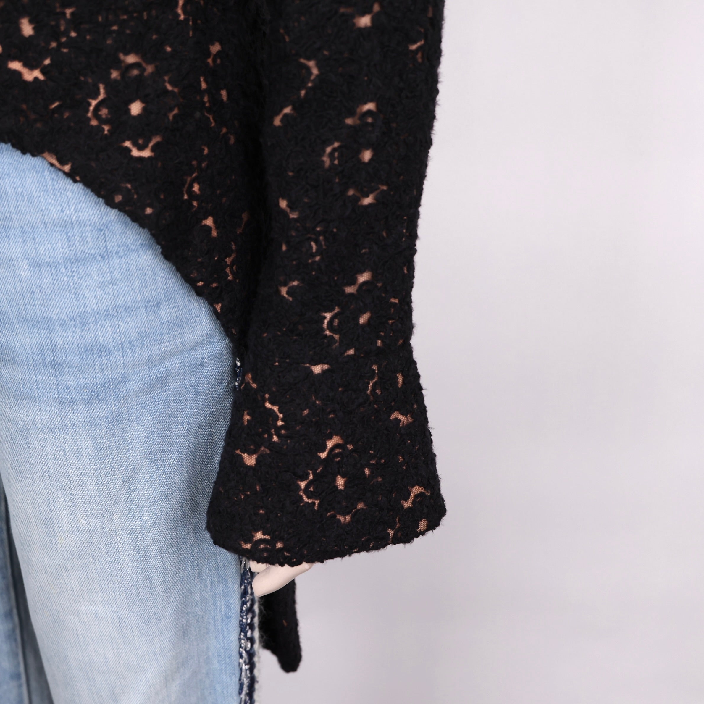 PRE OWNED- Chanel Lace Embroidered Tweed Evening Coat  Size 38