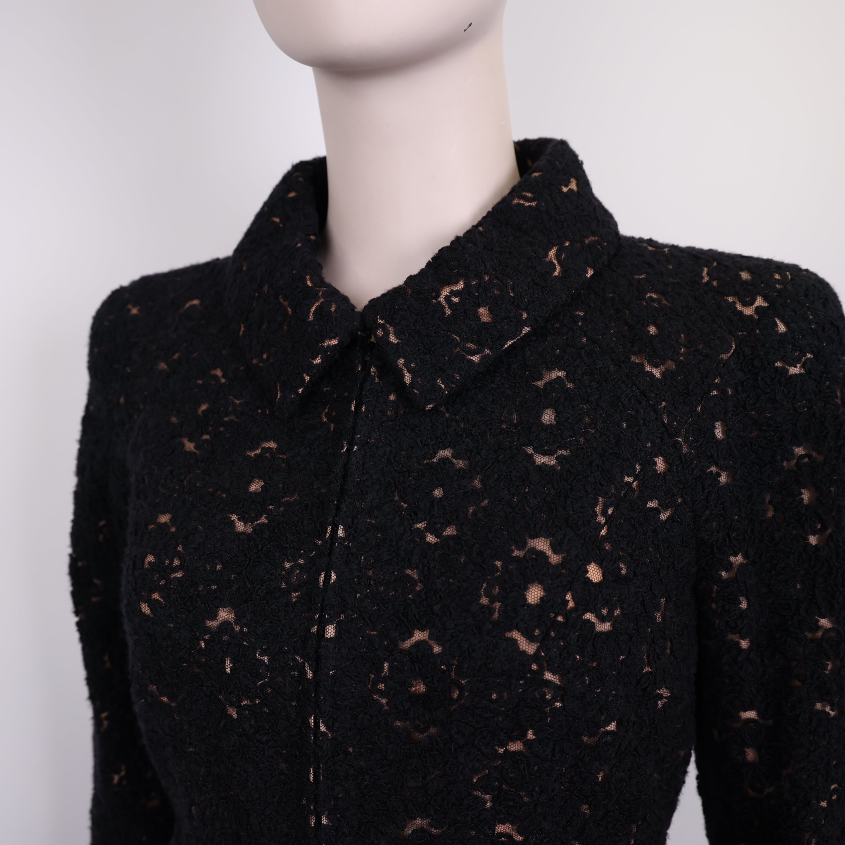 PRE OWNED- Chanel Lace Embroidered Tweed Evening Coat  Size 38