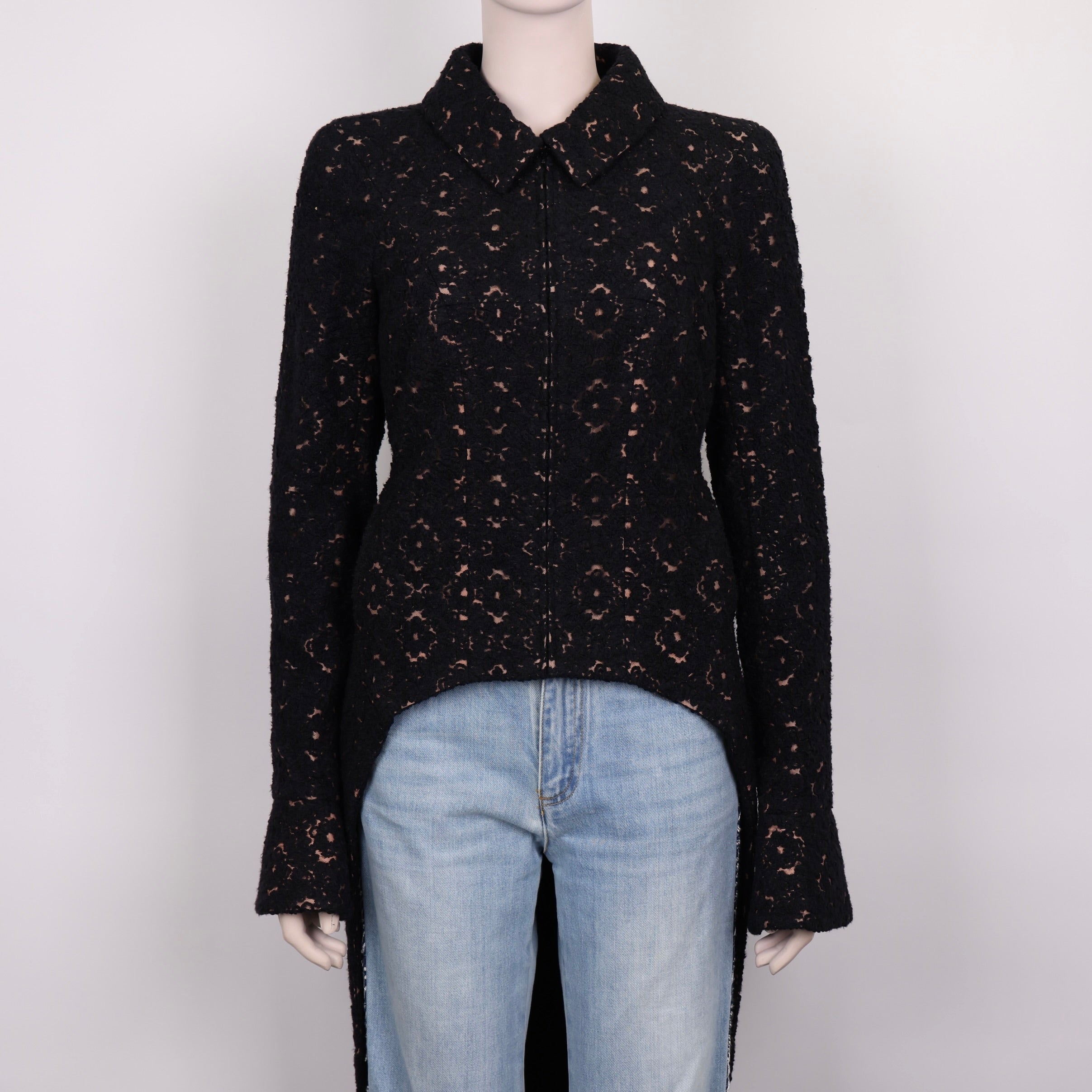 PRE OWNED- Chanel Lace Embroidered Tweed Evening Coat  Size 38