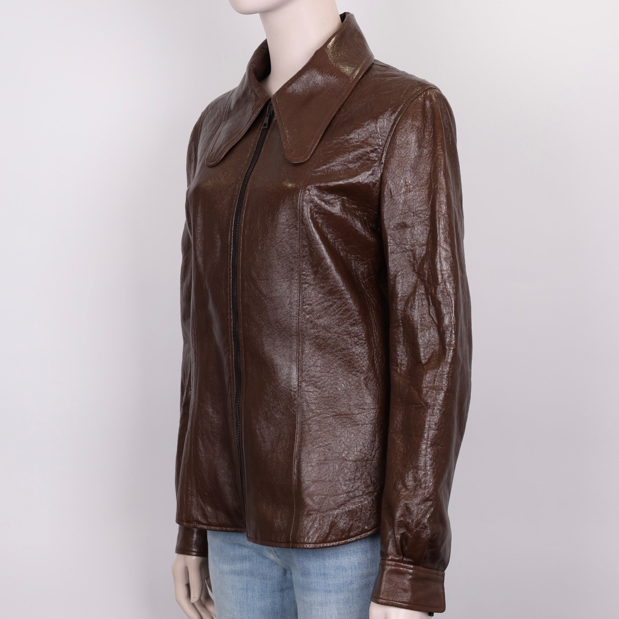 PRE OWNED- Chloé Leather Jacket SIZE 40