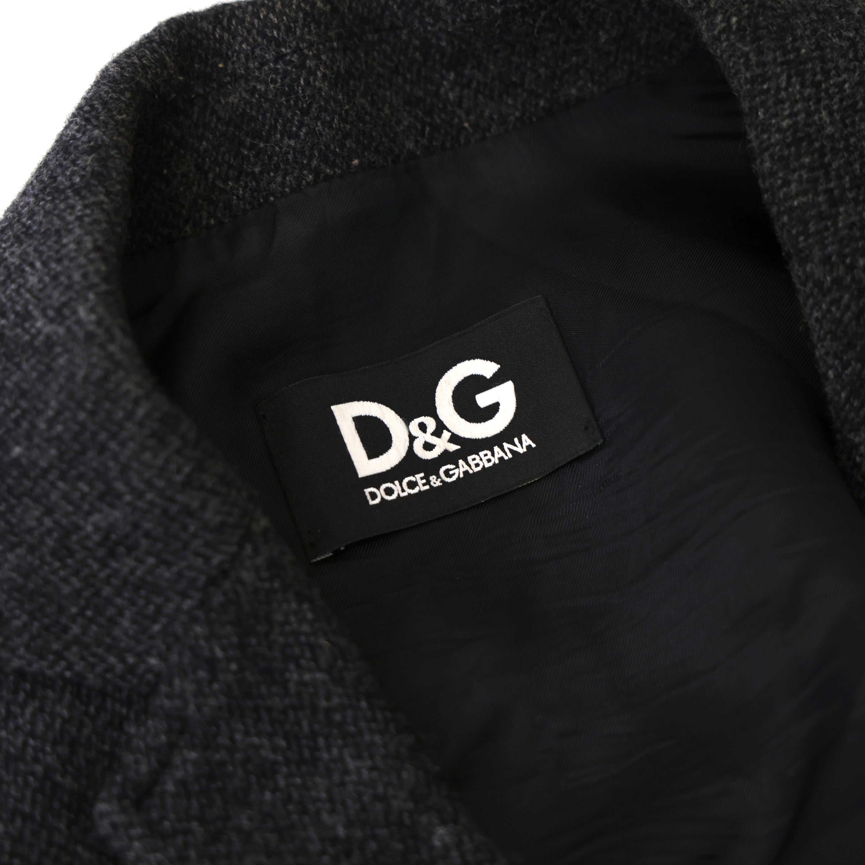 PRE OWNED- Dolce & Gabbana black and gray wool vest size 46