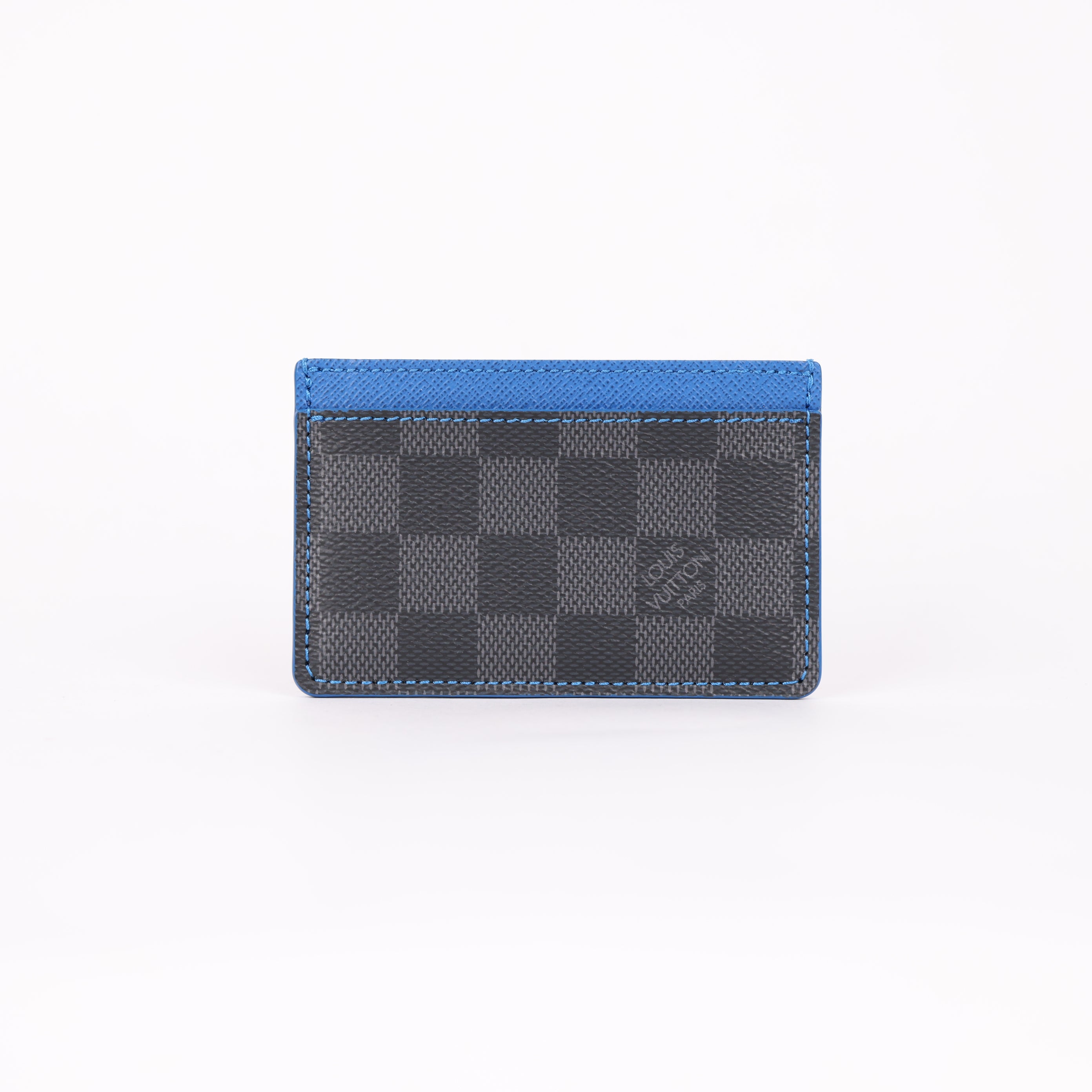 PRE OWNED- Louis Vuitton Card Holder (Black/Blue)