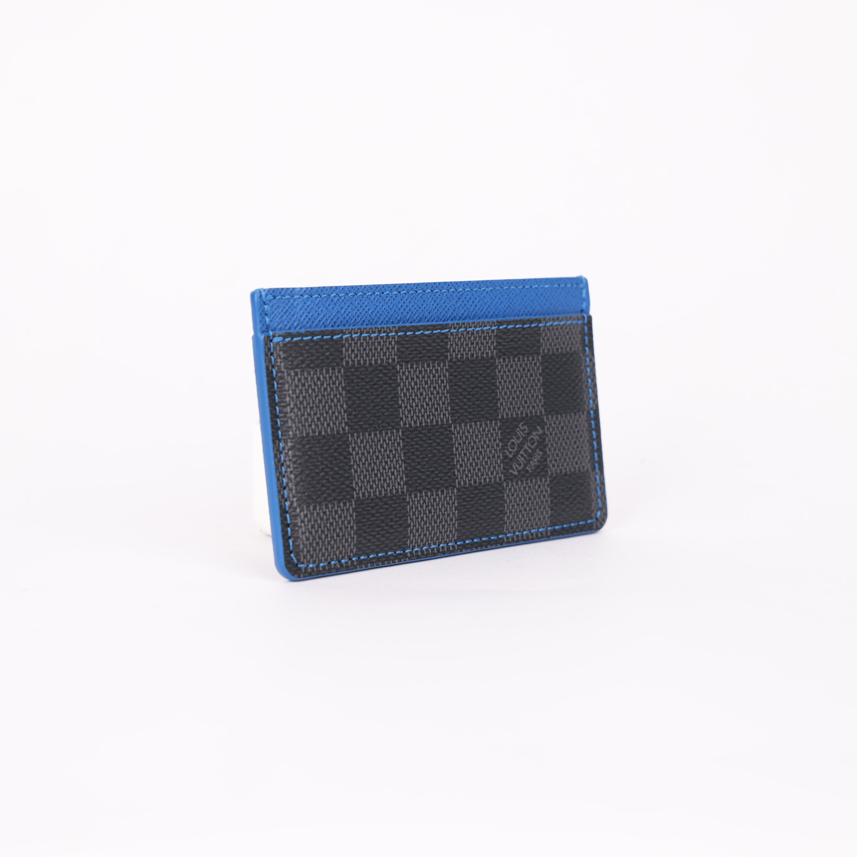 PRE OWNED- Louis Vuitton Card Holder (Black/Blue)