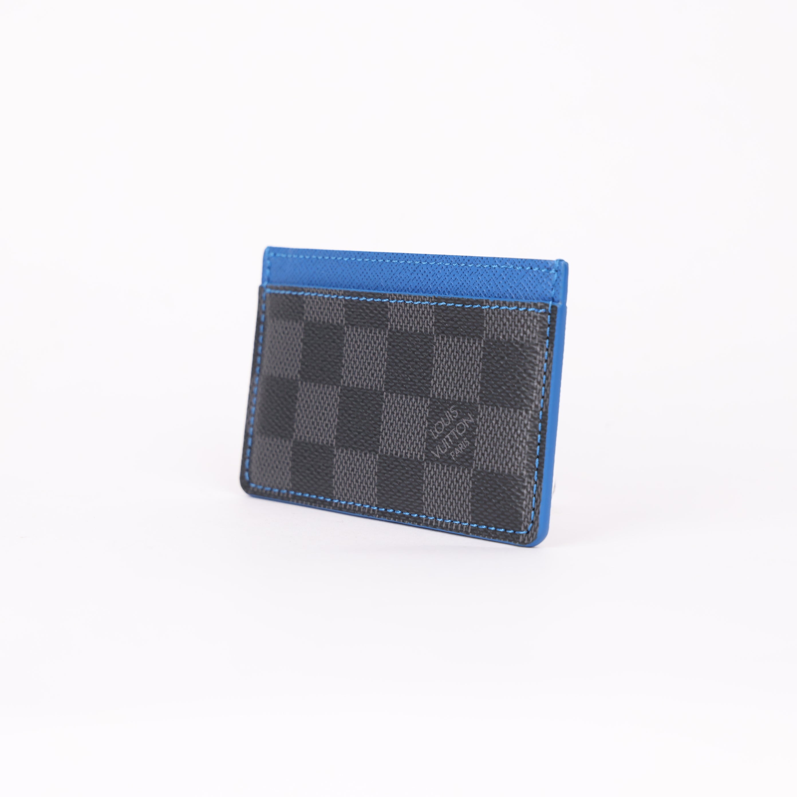 PRE OWNED- Louis Vuitton Card Holder (Black/Blue)