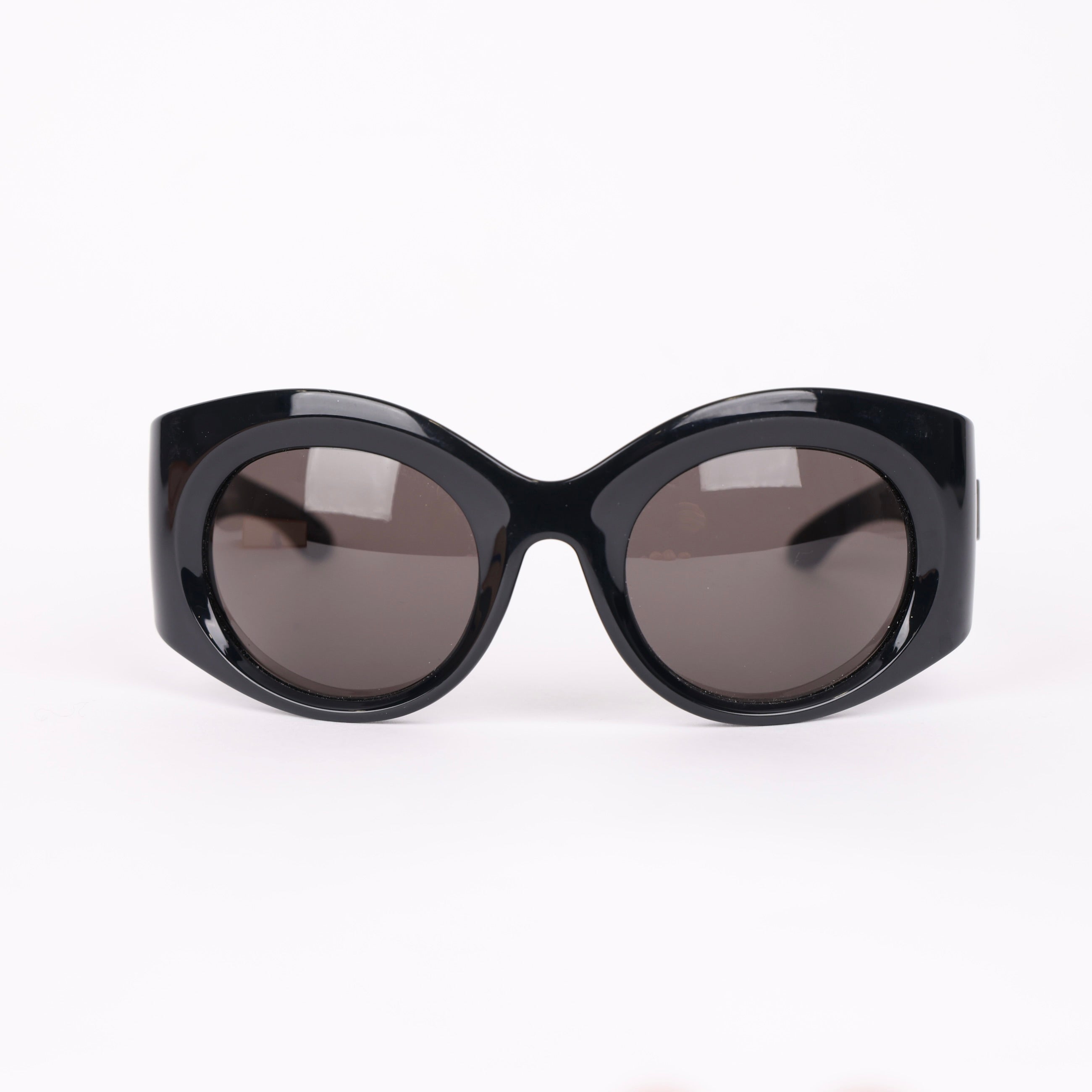 PRE OWNED- Balenciaga Goggle glasses Never worn Black, Plastic