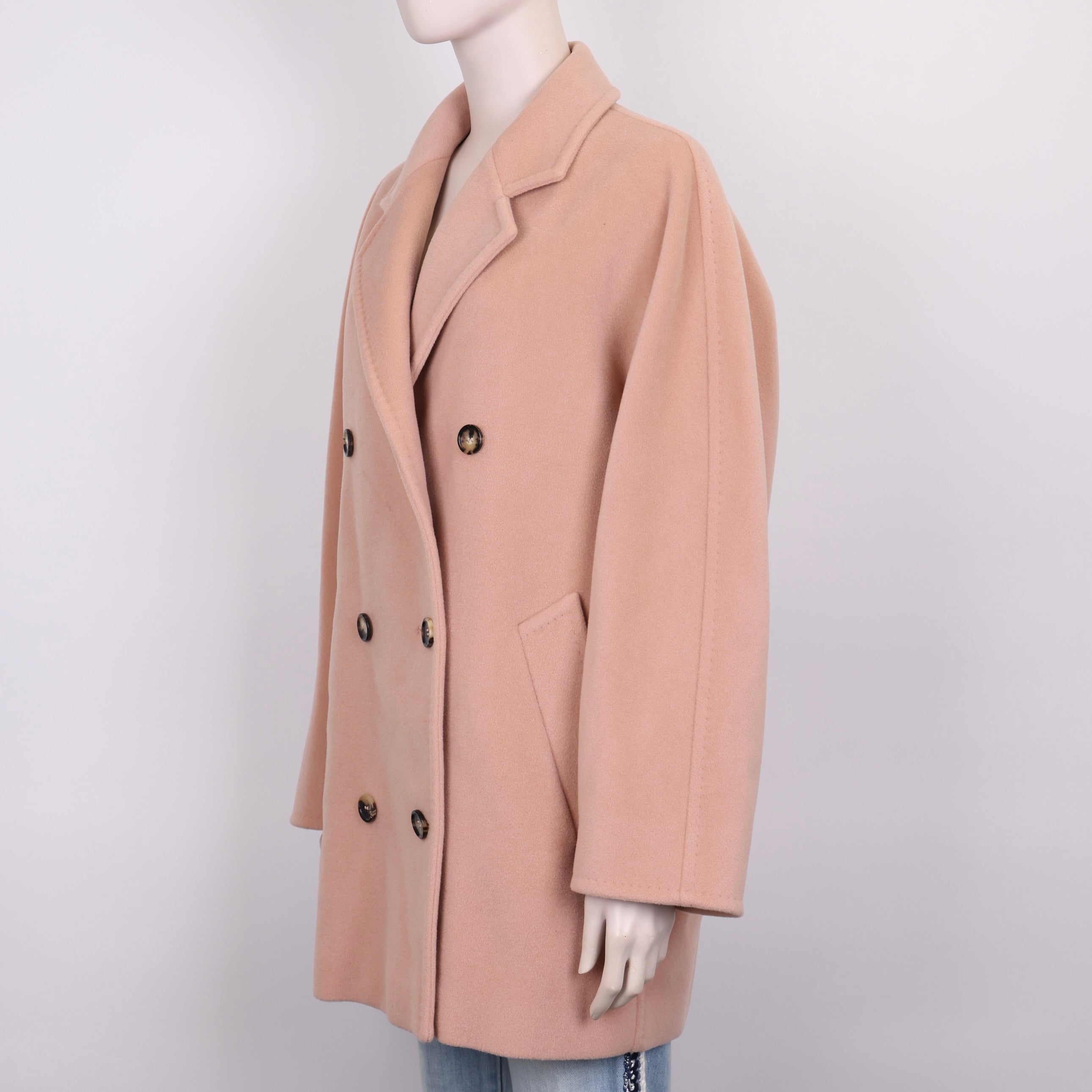 PRE OWNED- Max Mara Pink Rebus Coat SIZE 10