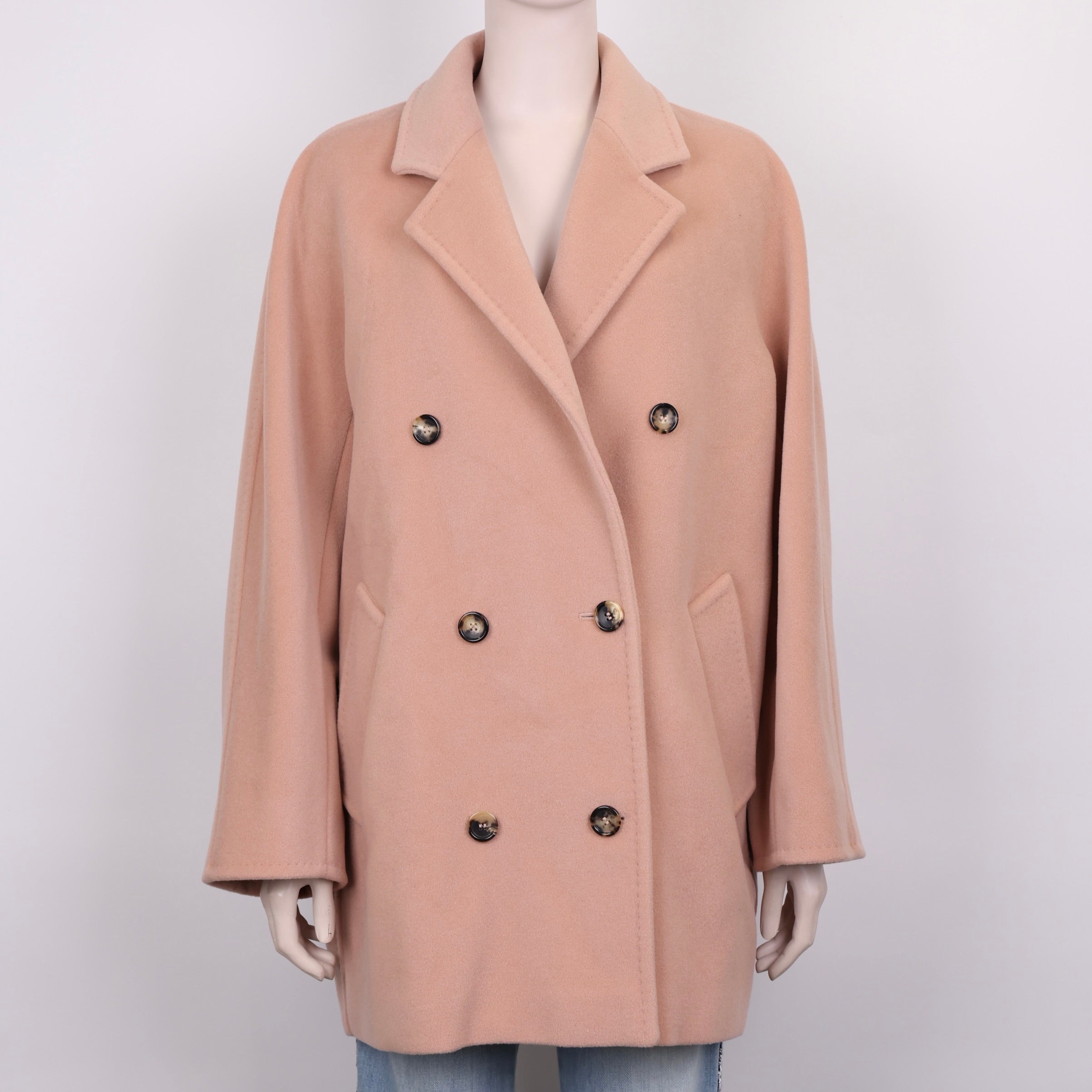 PRE OWNED- Max Mara Pink Rebus Coat SIZE 10