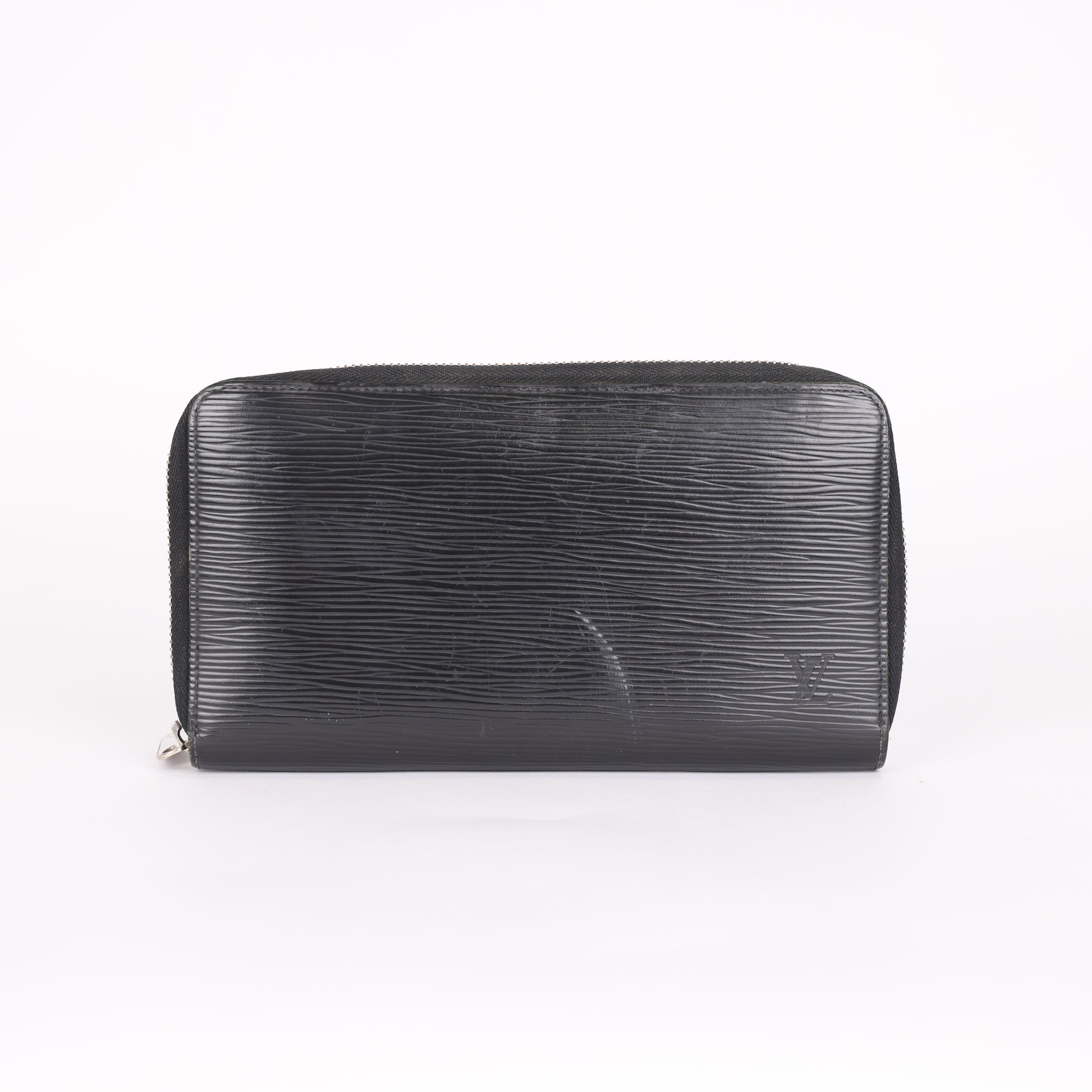 PRE OWNED- Louis Vuitton black water ripple logo wallet J0563W94421