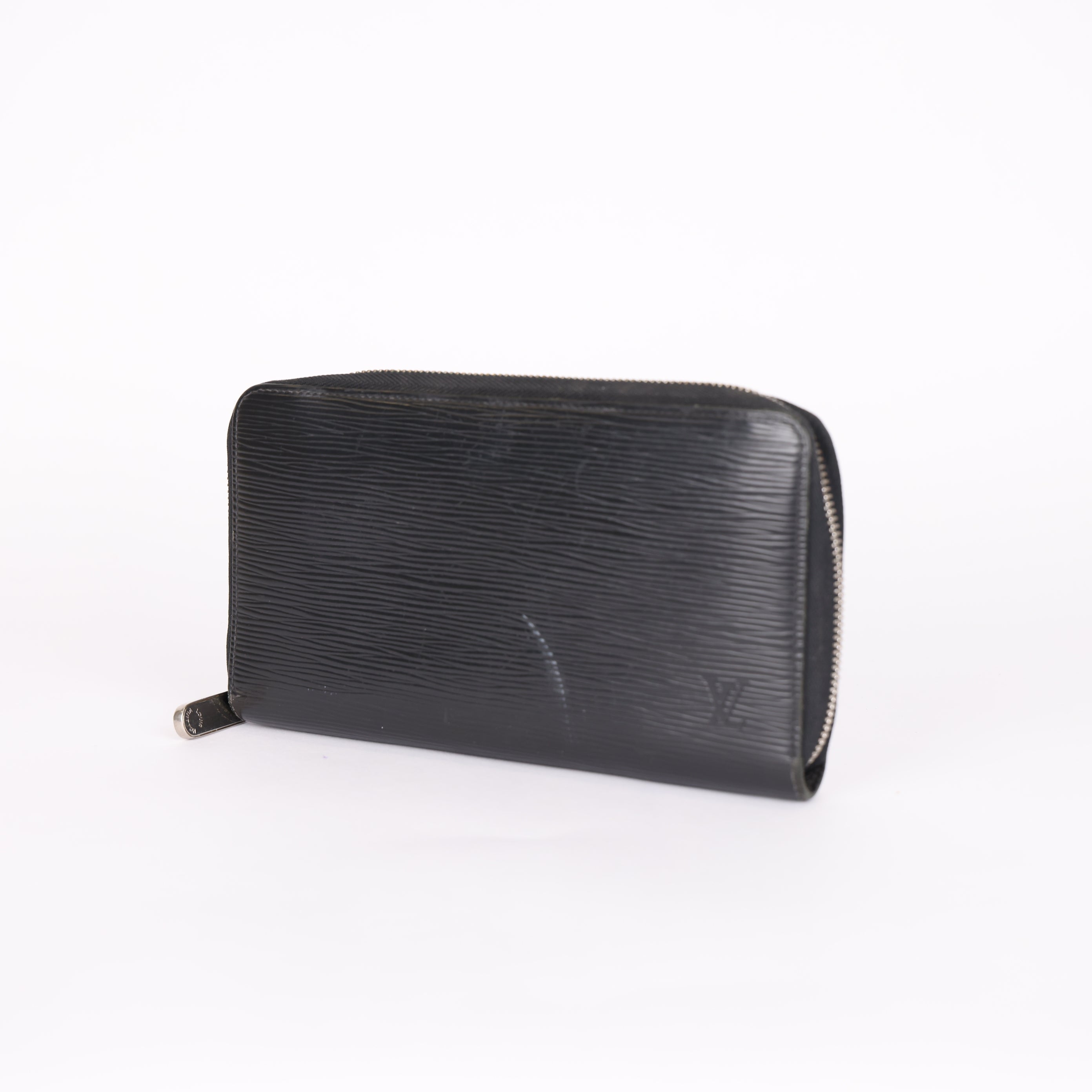 PRE OWNED- Louis Vuitton black water ripple logo wallet J0563W94421