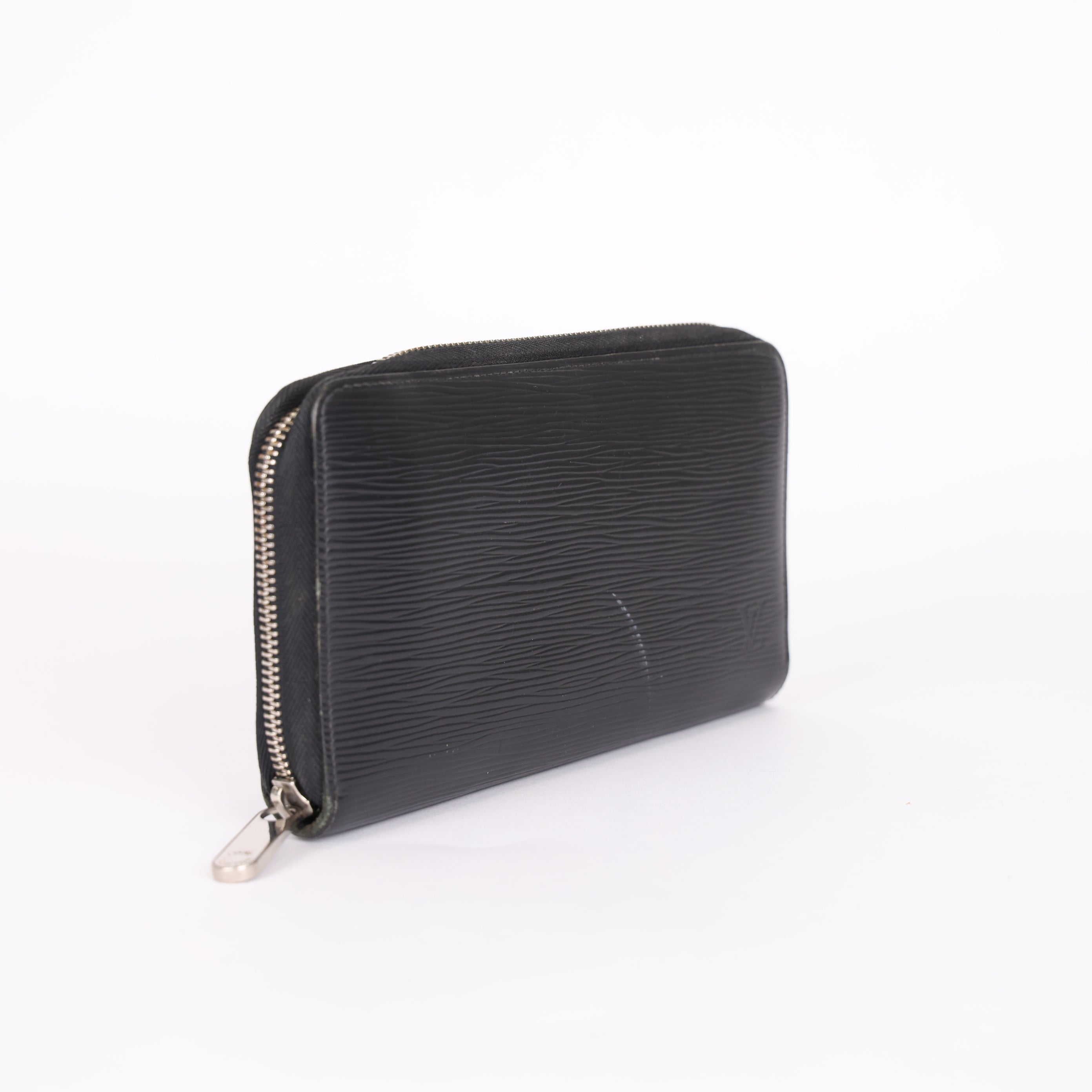 PRE OWNED- Louis Vuitton black water ripple logo wallet J0563W94421