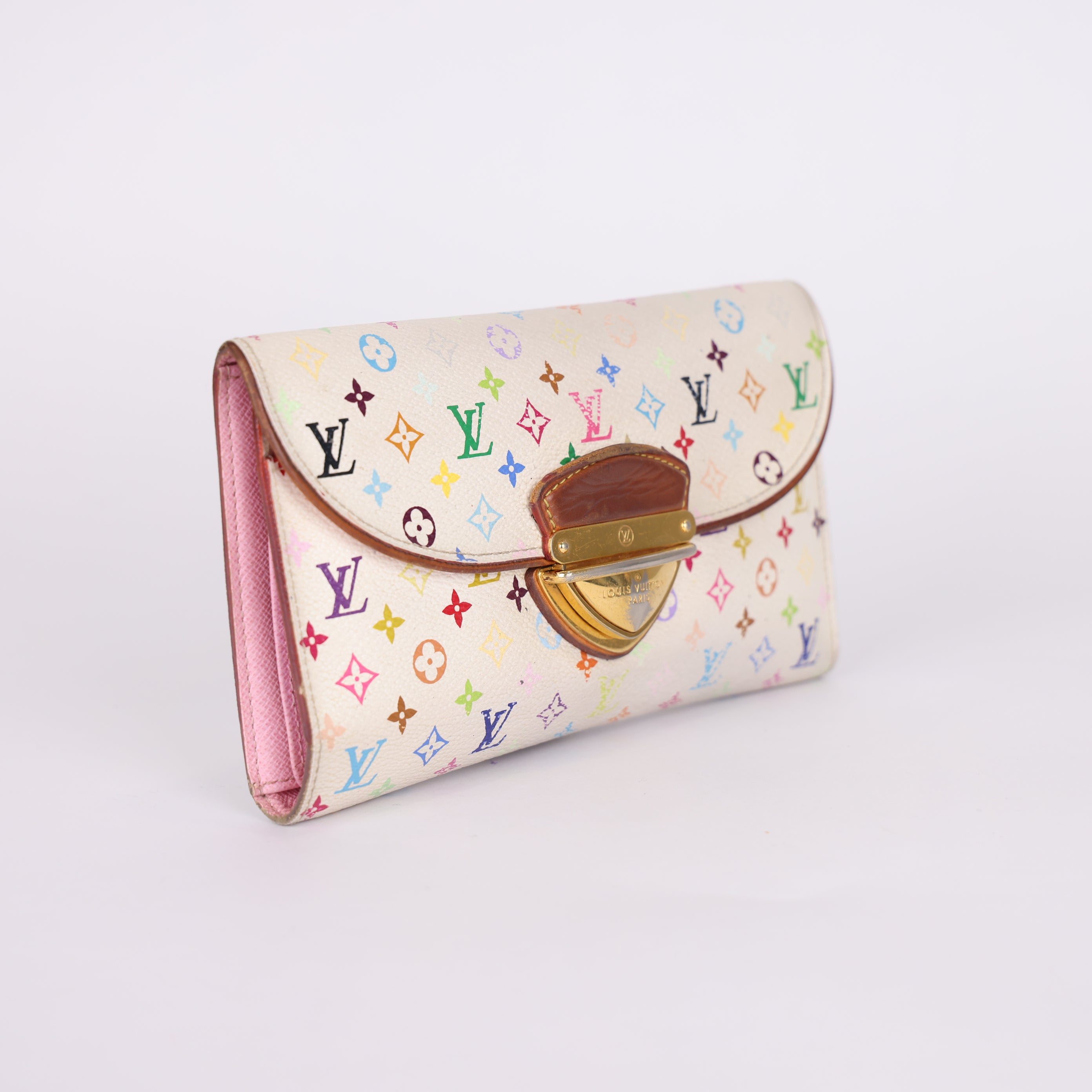 PRE OWNED- Louis Vuitton lv color monogram wallet J0566W23121