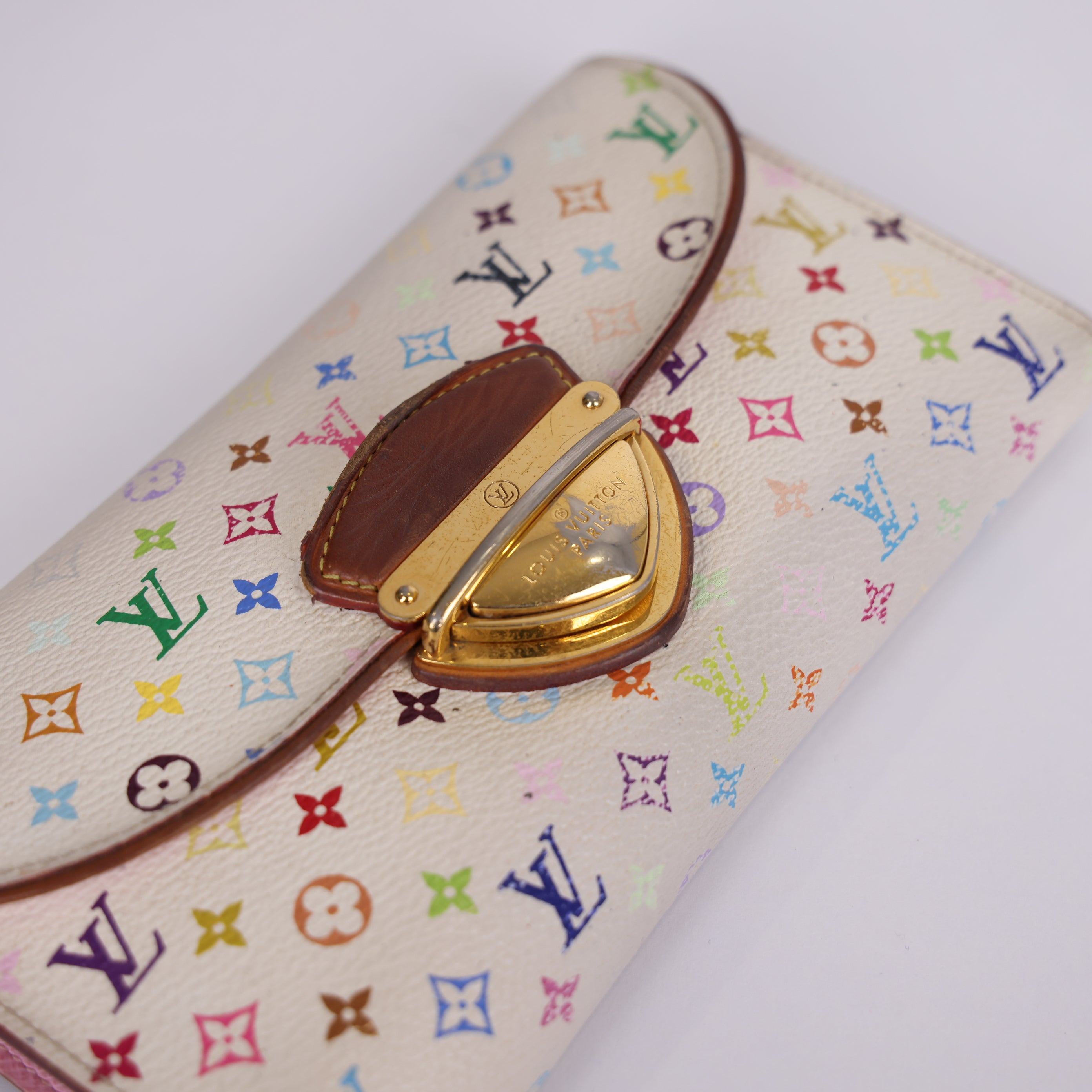 PRE OWNED- Louis Vuitton lv color monogram wallet J0566W23121